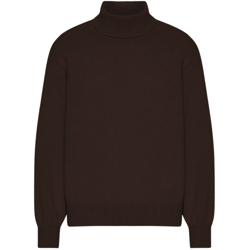 Merino Wool Turtleneck - Coffee Brown