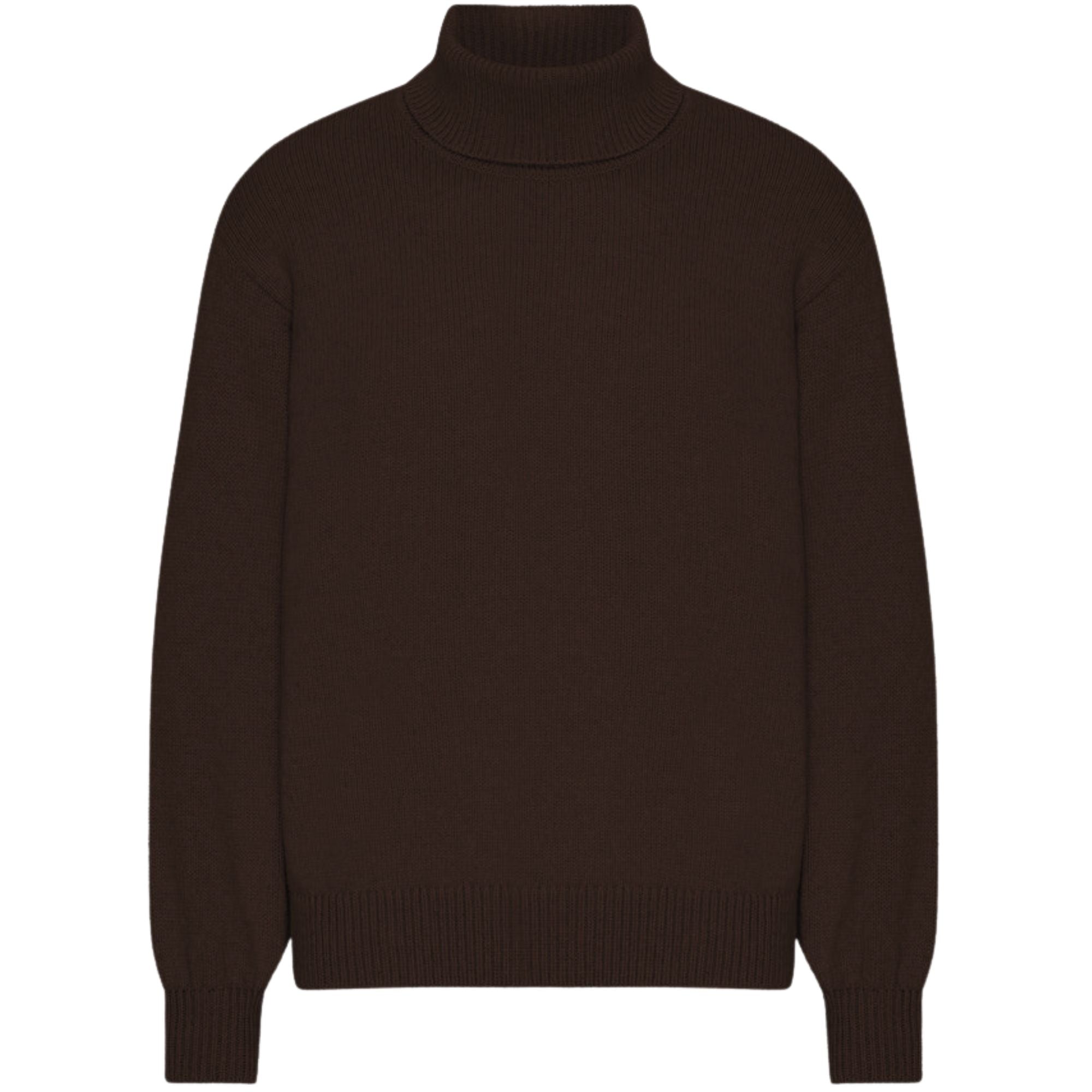 Merino Wool Turtleneck - Coffee Brown