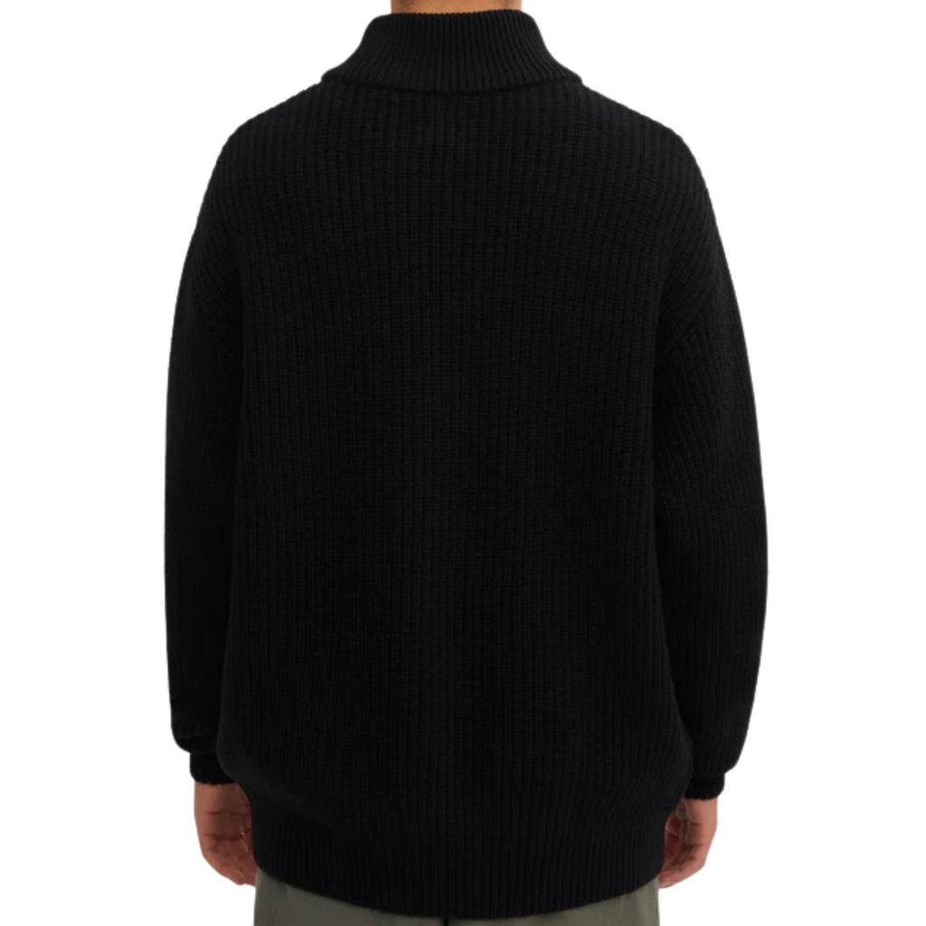 Merino Quarter Zip - Deep Black