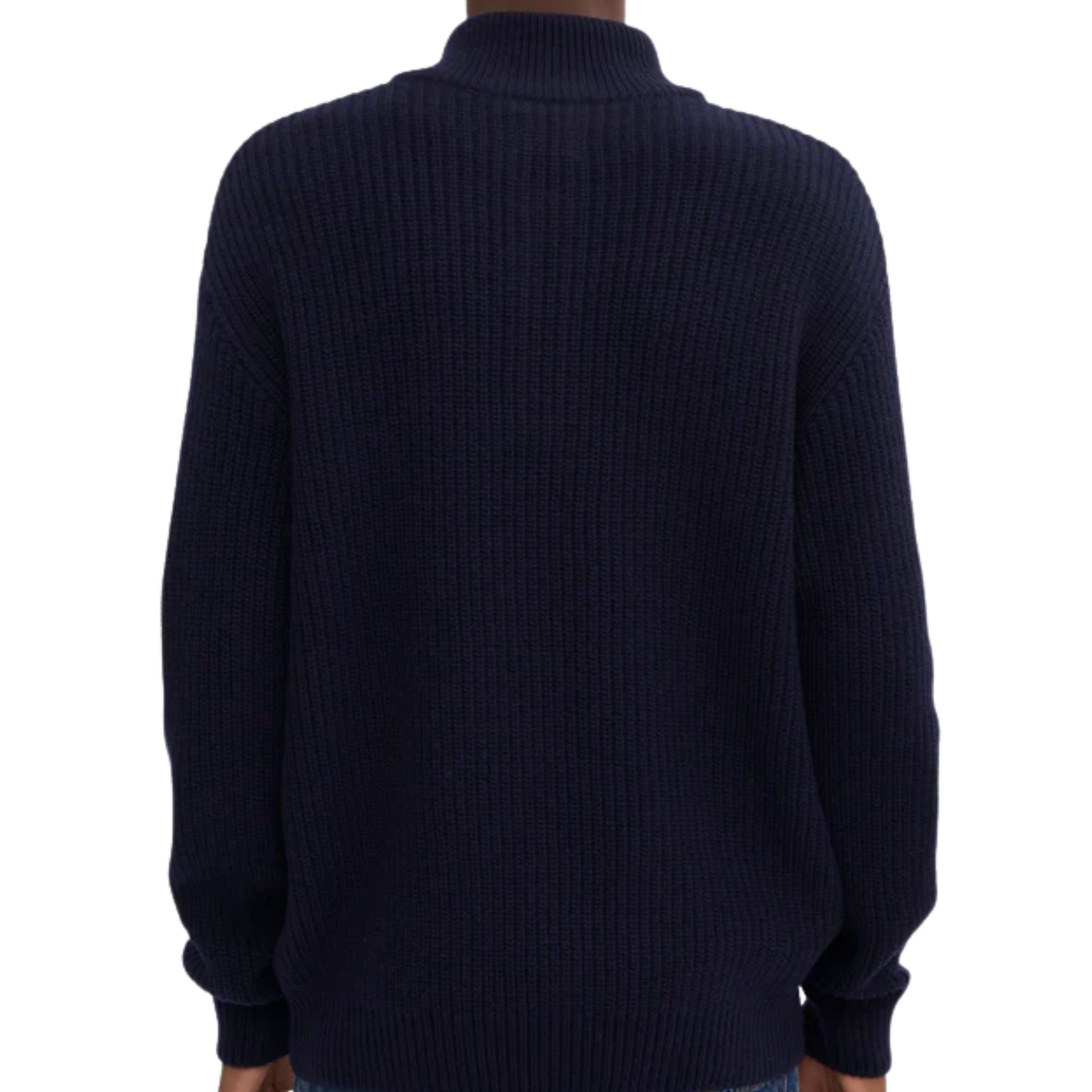 Merino Quarter Zip - Navy Blue