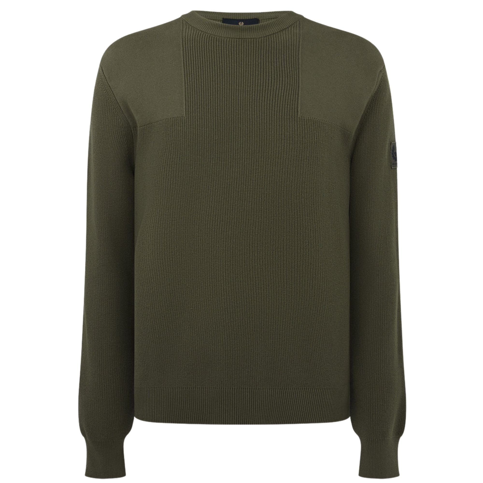 Belstaff Commander Crewneck Jumper - True Olive