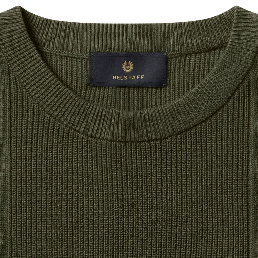 Belstaff Commander Crewneck Jumper - True Olive