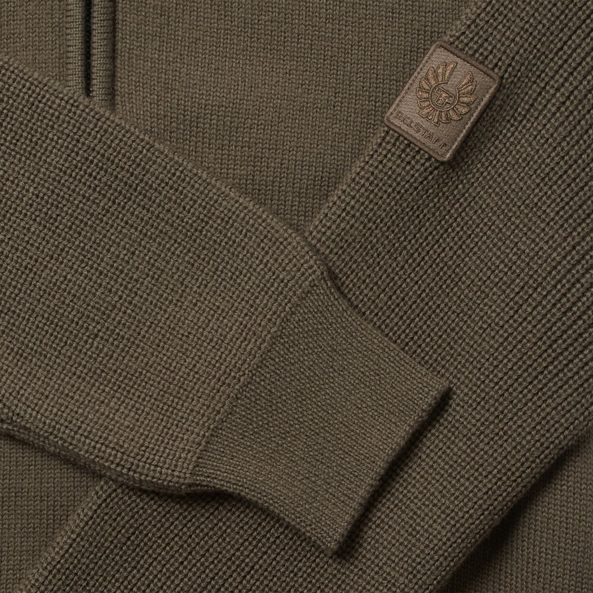 Belstaff Aspect Quarter Zip Jumper - Major Brown