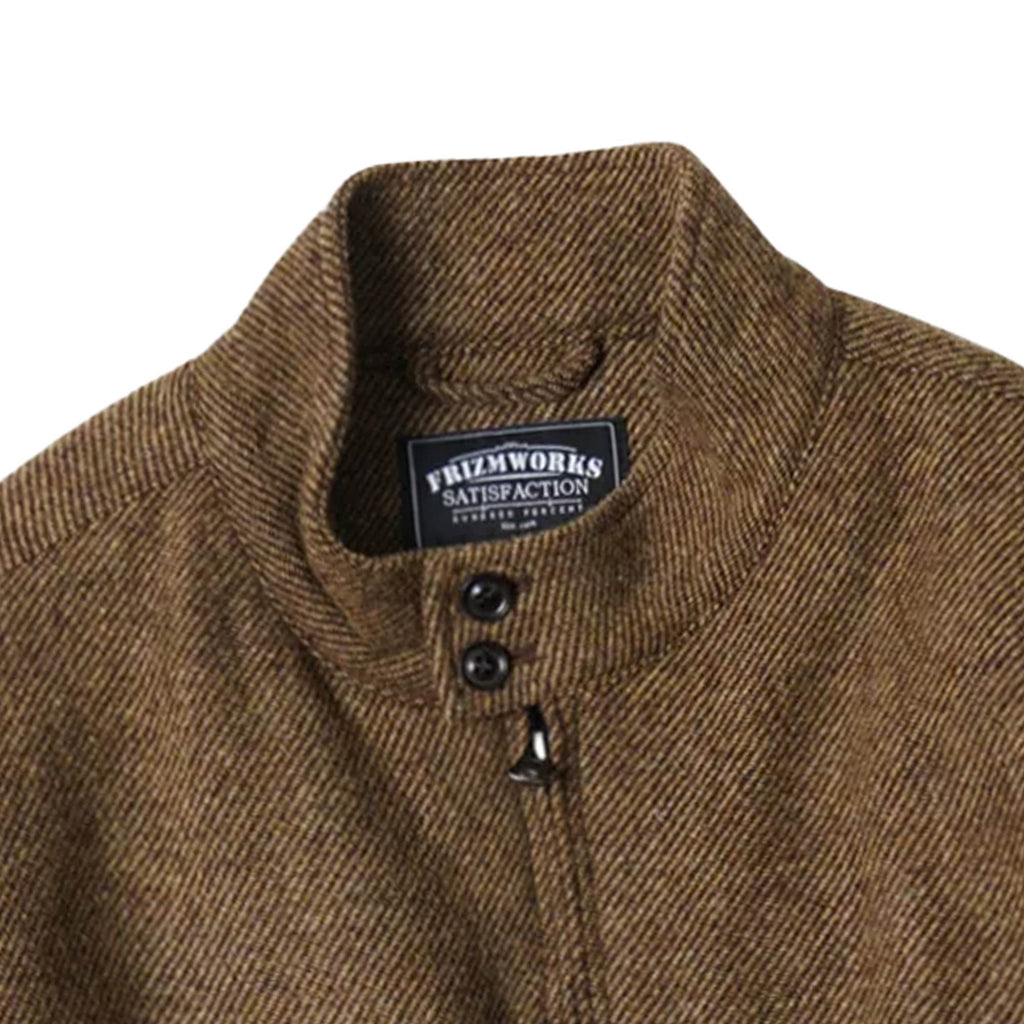FrizmWORKS Wool Harrington Jacket - Brown