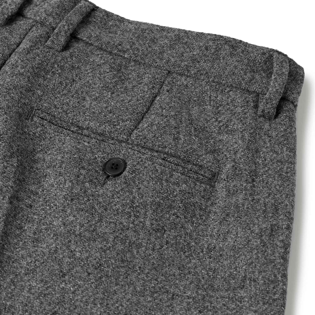 Pleated Wool Trousers - Grey