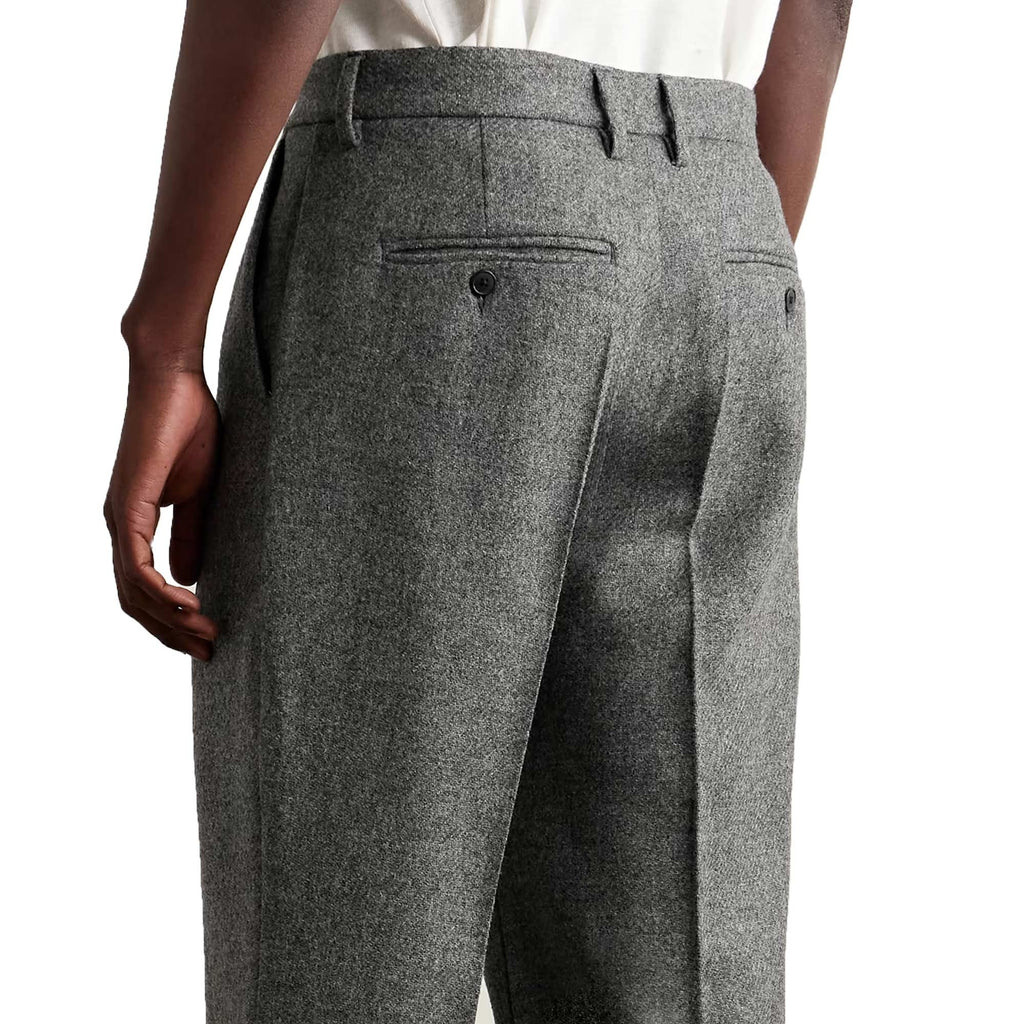 Pleated Wool Trousers - Grey