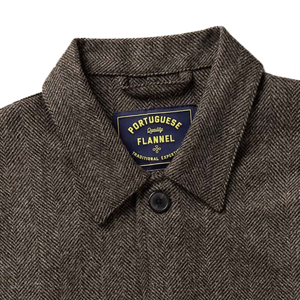 Labura Herringbone Virgin Wool Jacket - Brown