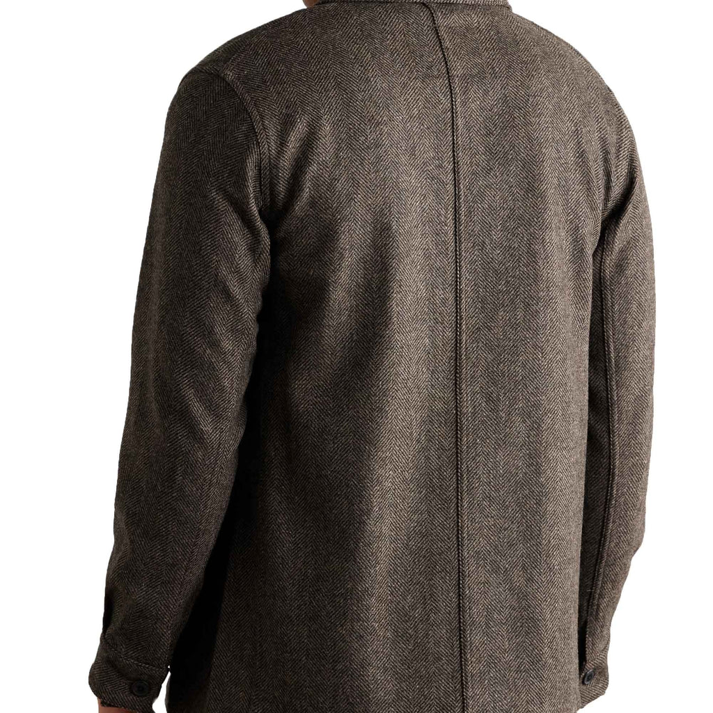 Labura Herringbone Virgin Wool Jacket - Brown