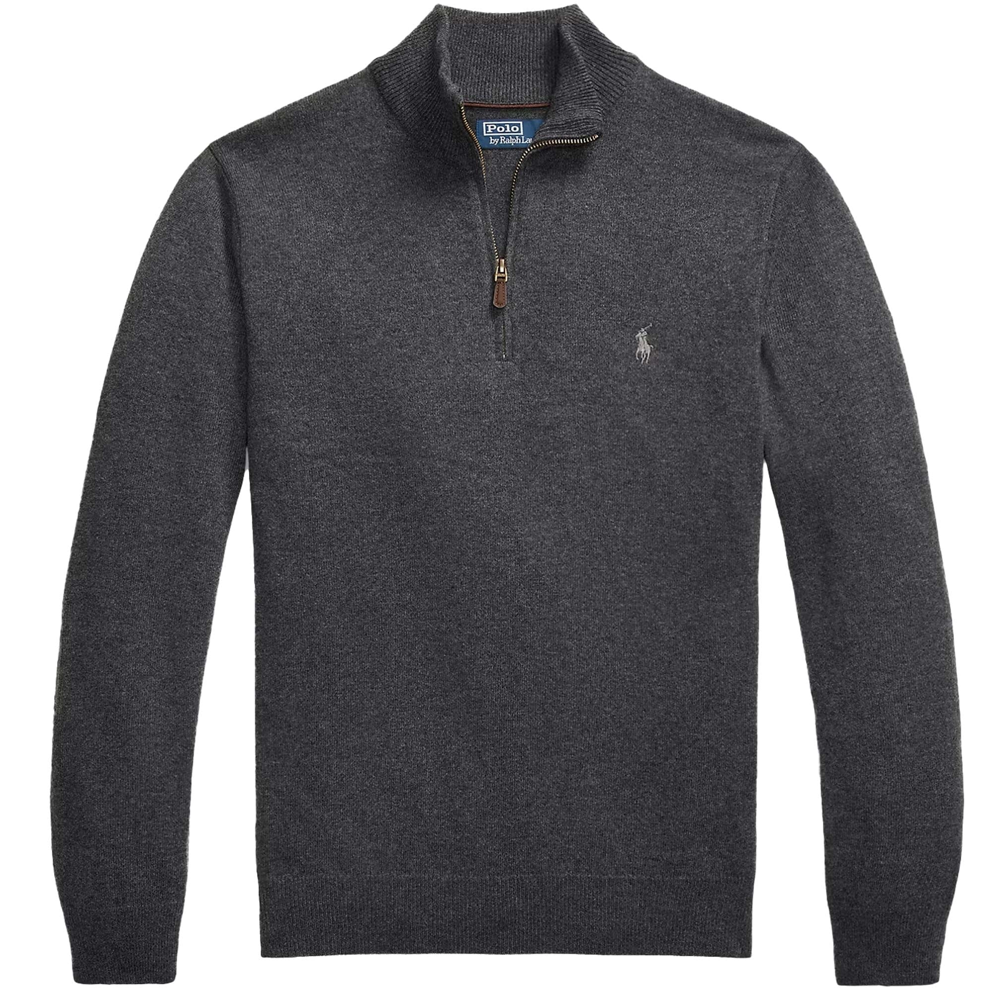 美品　POLO RALPH LAUREN Polo Ralph Lauren Wool Quarter-Zip Jumper - Charcoal – Stuarts London
