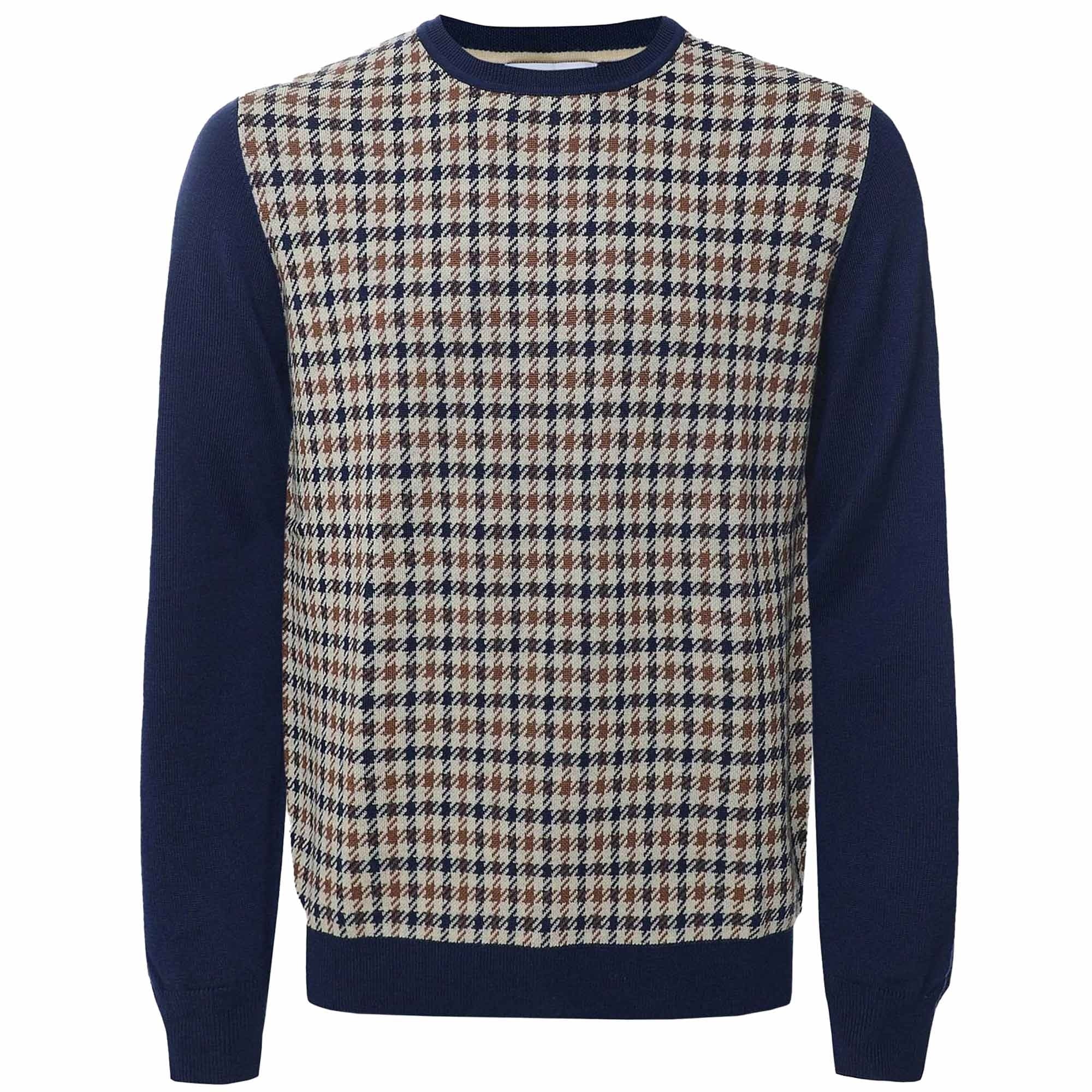 Aquascutum Active Check Sweater - Navy