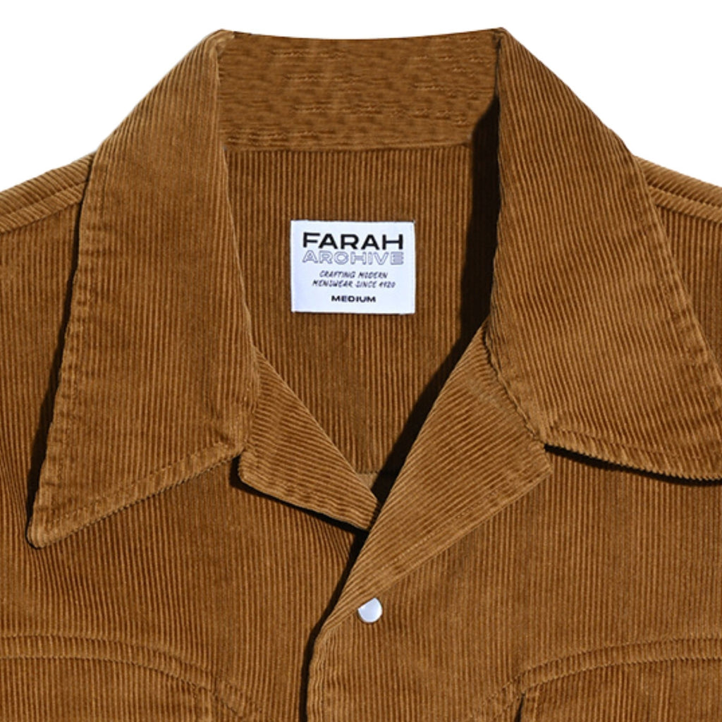Farah Archive Montwood Archive Corduroy Shirt - Tobacco