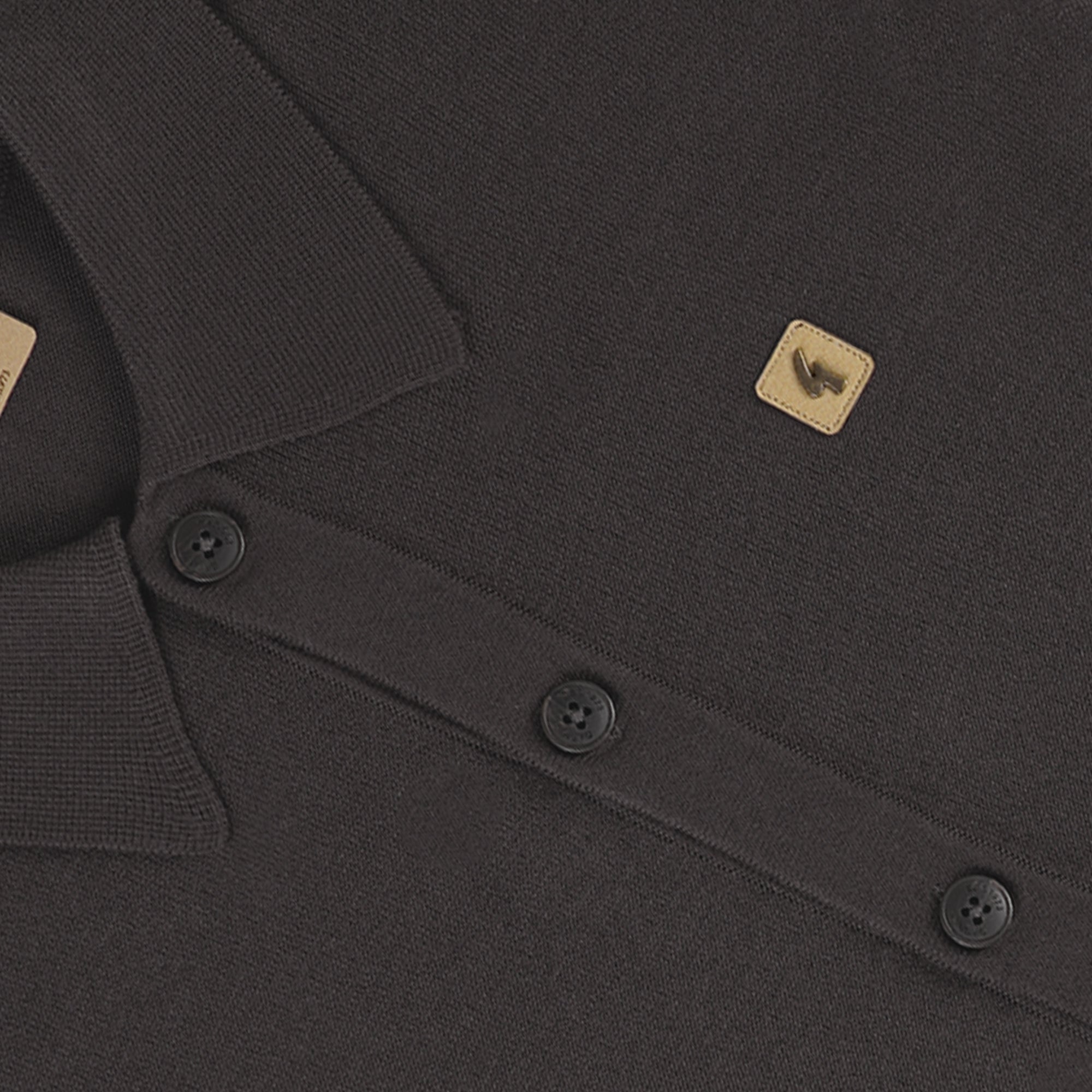 Gabicci Vintage Azima Button Through Polo Shirt - Clove