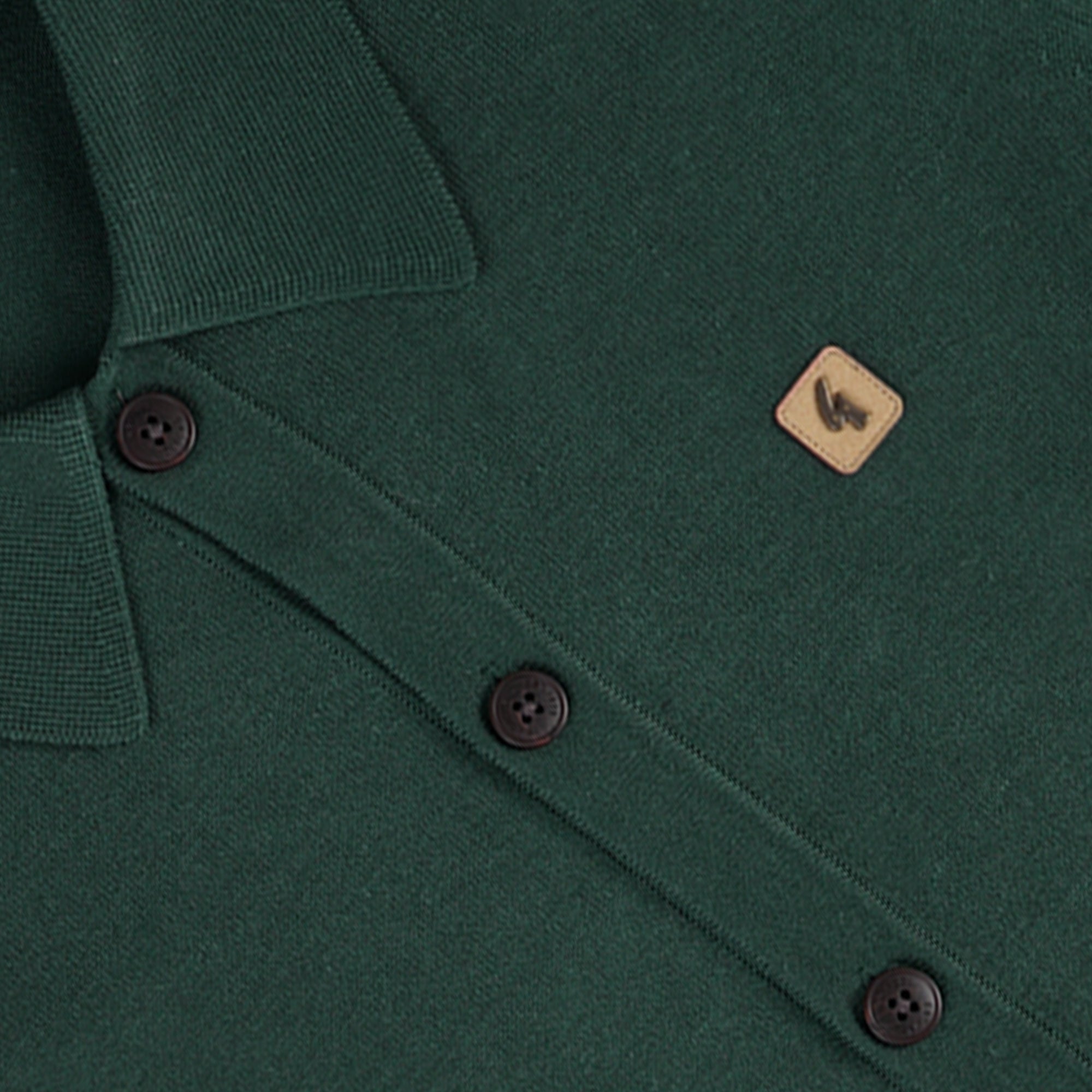 Gabicci Vintage Azima Button Through Polo Shirt - Ivy