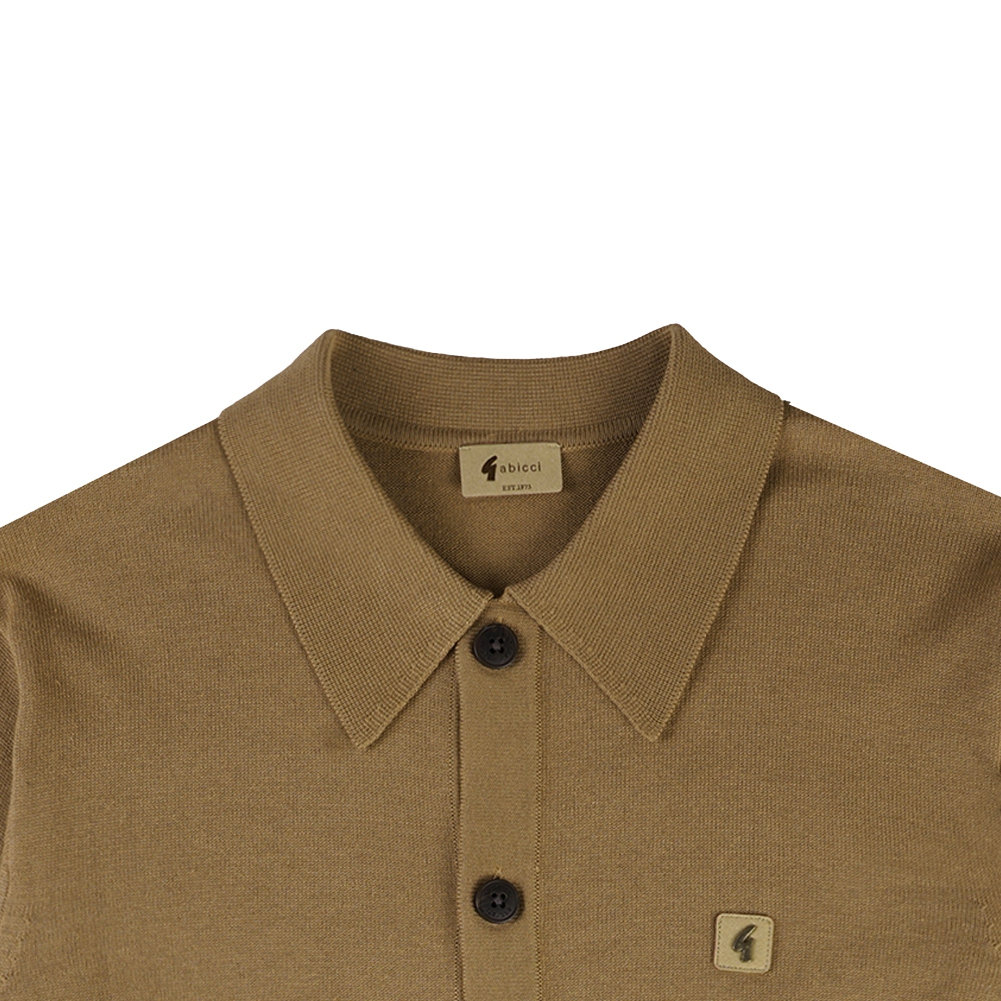 Azima Button Through Polo Shirt - Nutmeg