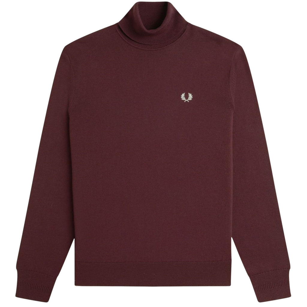 Fred Perry Roll Neck Jumper - Oxblood