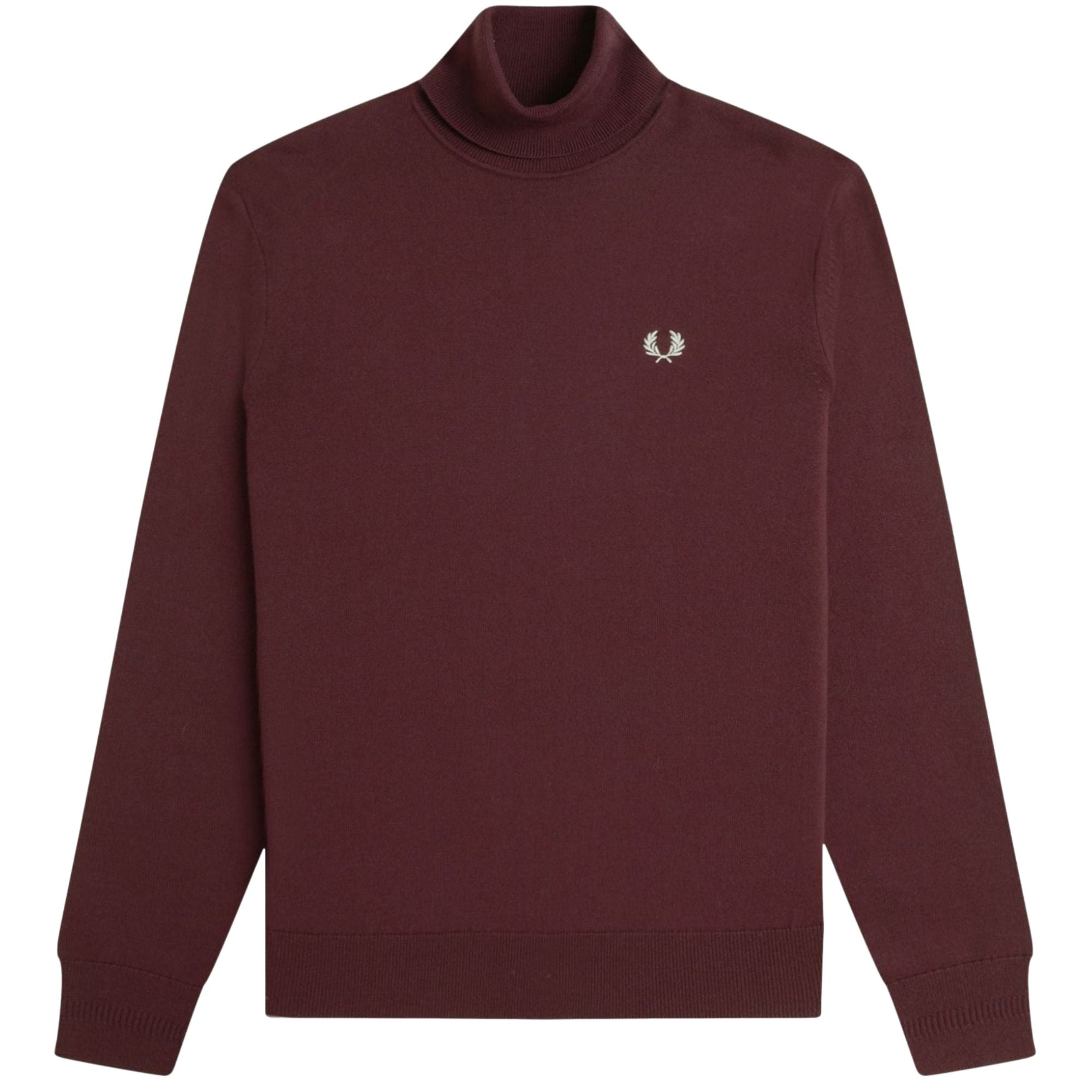 Fred Perry Roll Neck Jumper - Oxblood