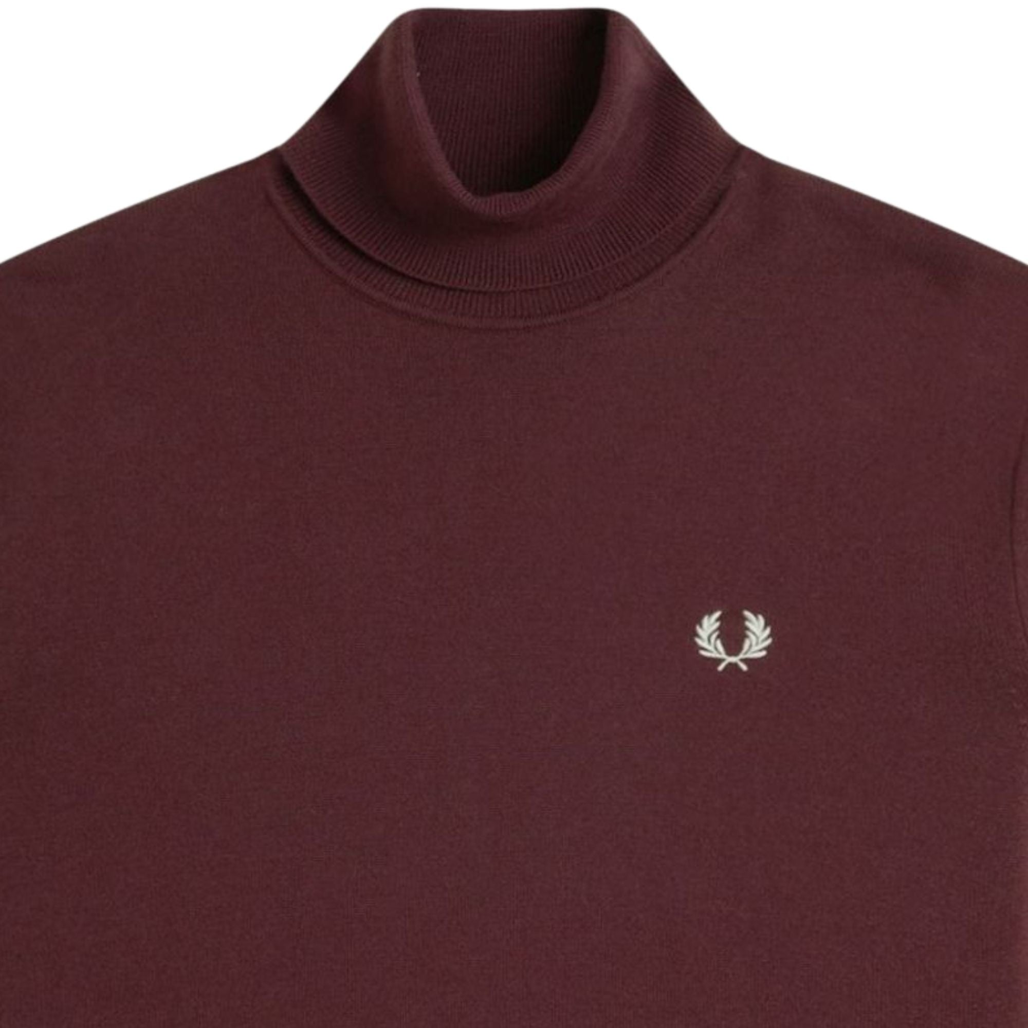 Fred Perry Roll Neck Jumper - Oxblood