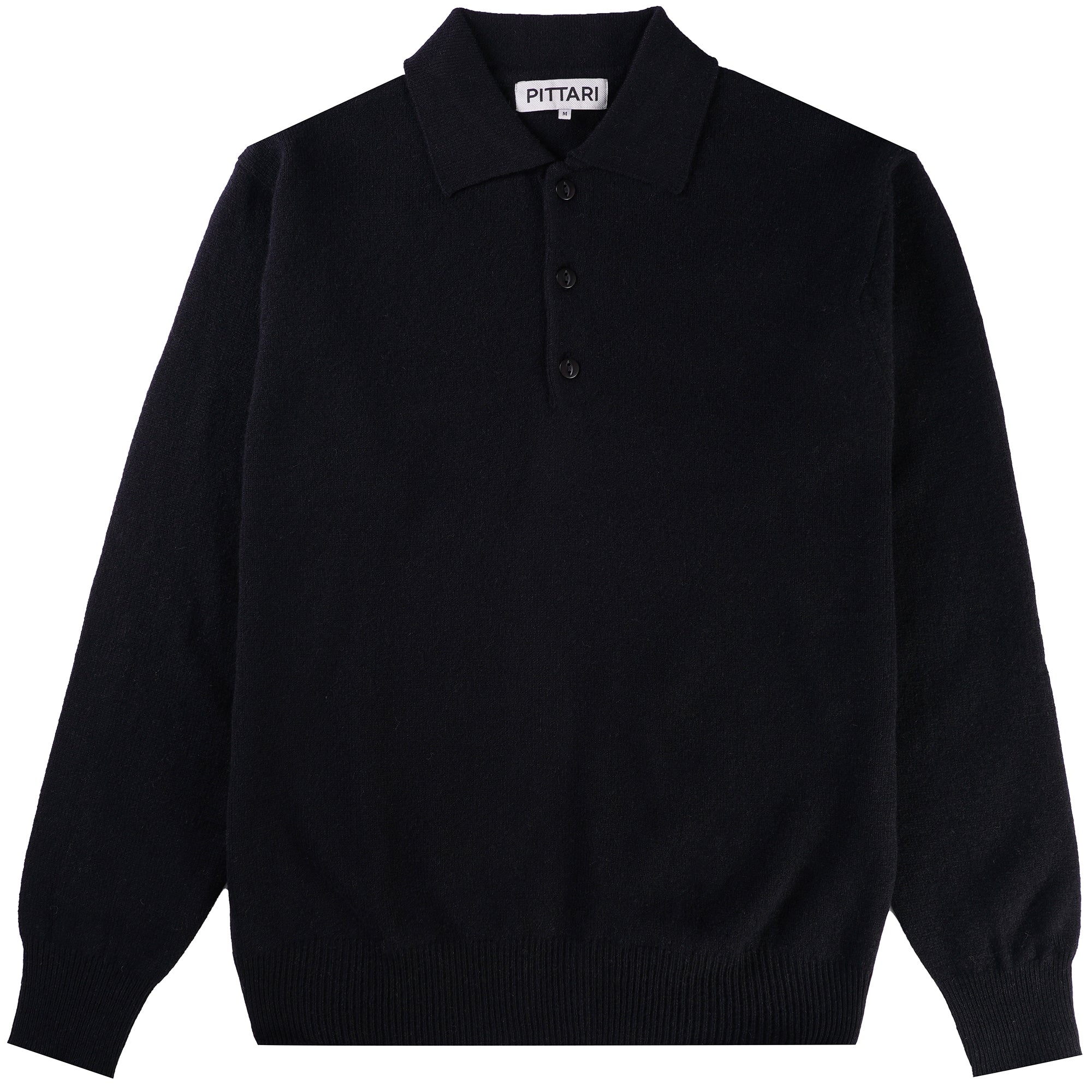 Merino Polo - Black