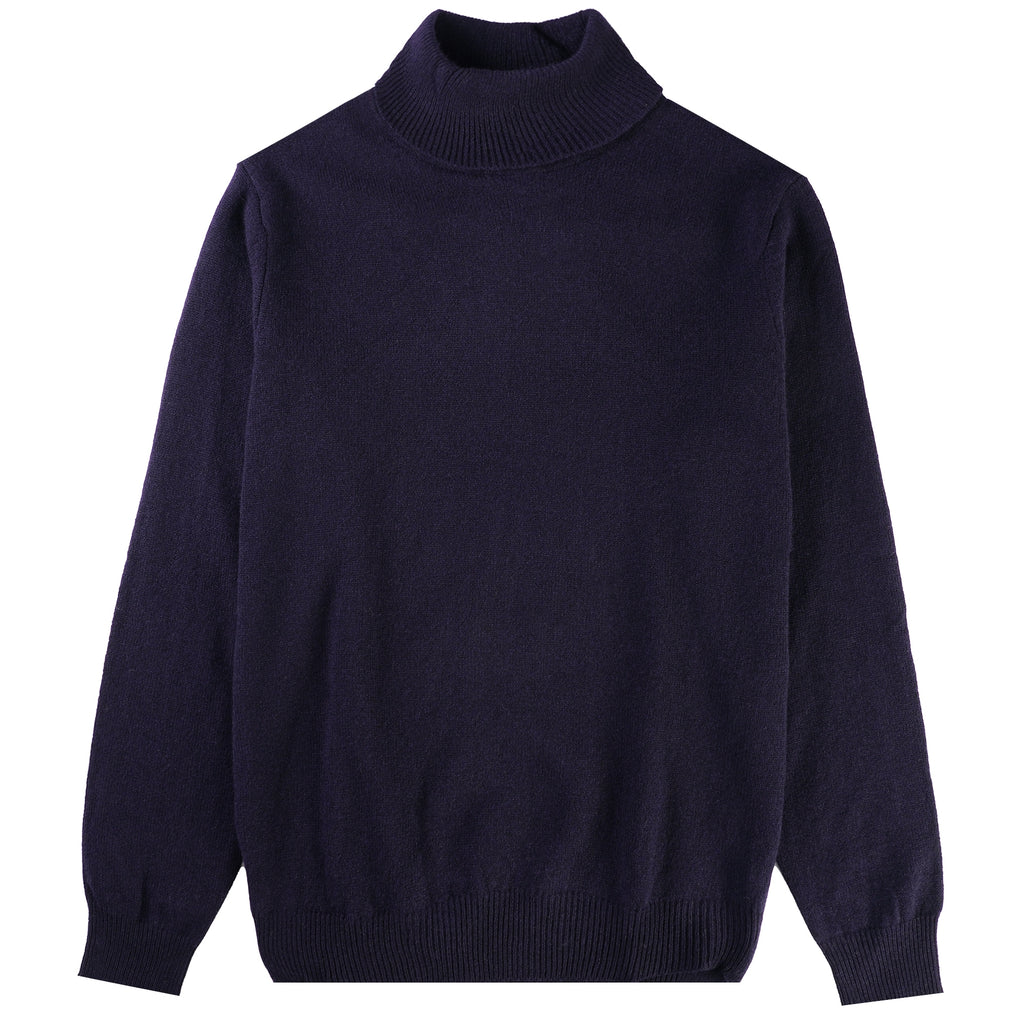 Wye Turtle Neck Jumper - Navy