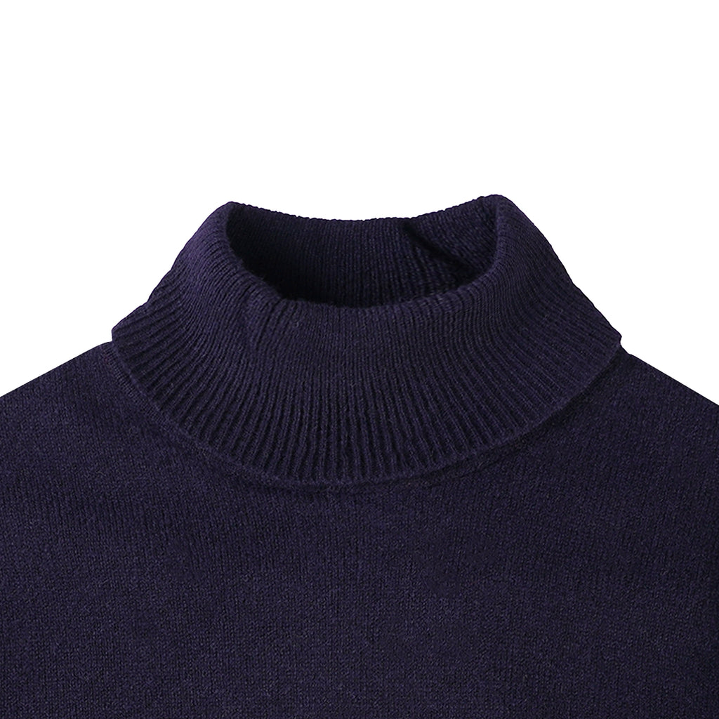 Wye Turtle Neck Jumper - Navy