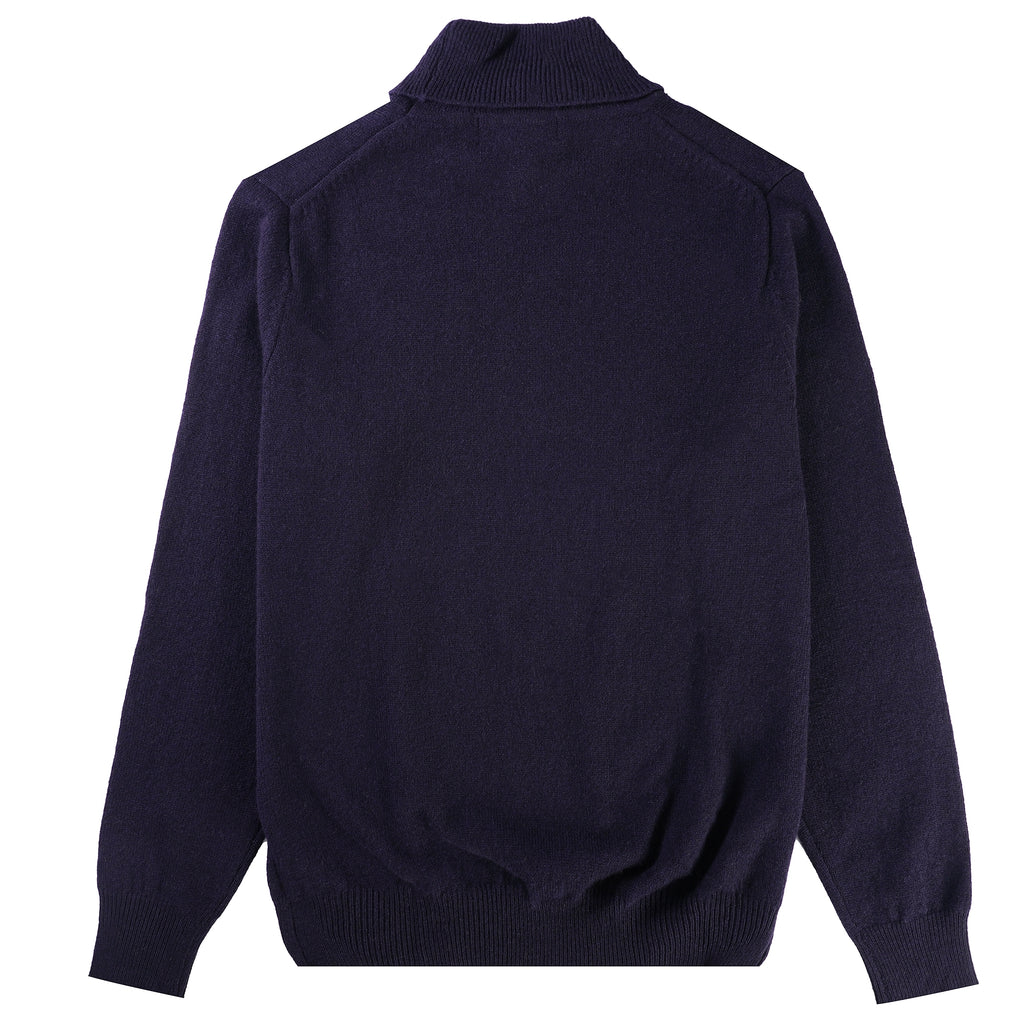 Wye Turtle Neck Jumper - Navy