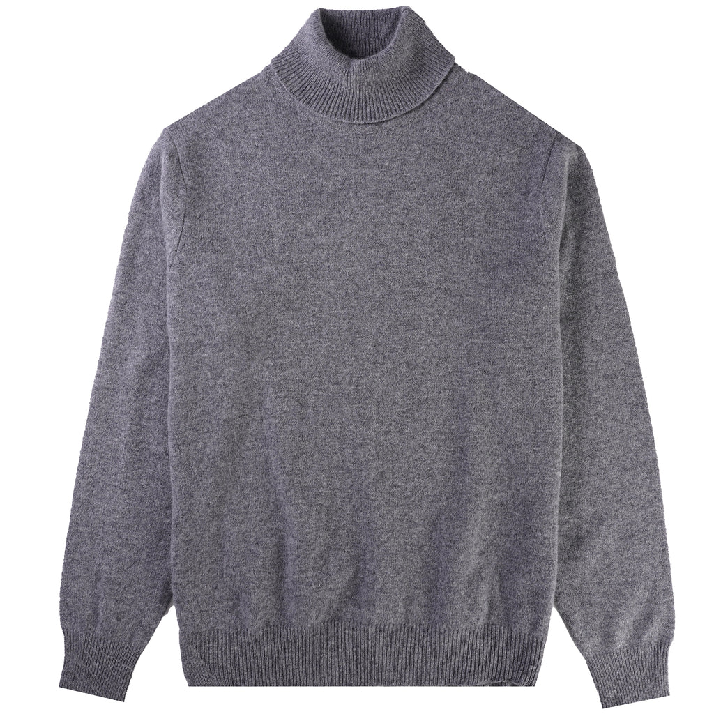 Wye Turtle Neck Jumper - Grey Mix