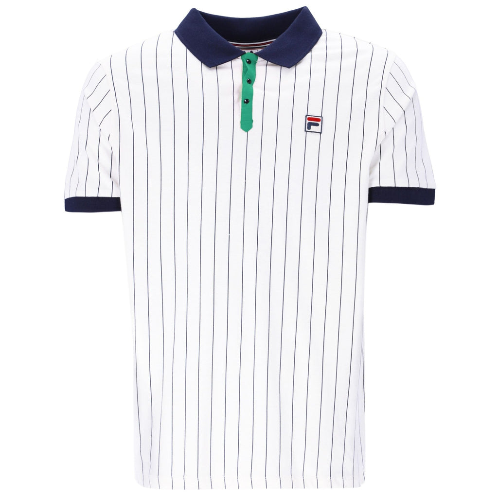 Fila Vintage BB1 Polo Shirt - White/Green