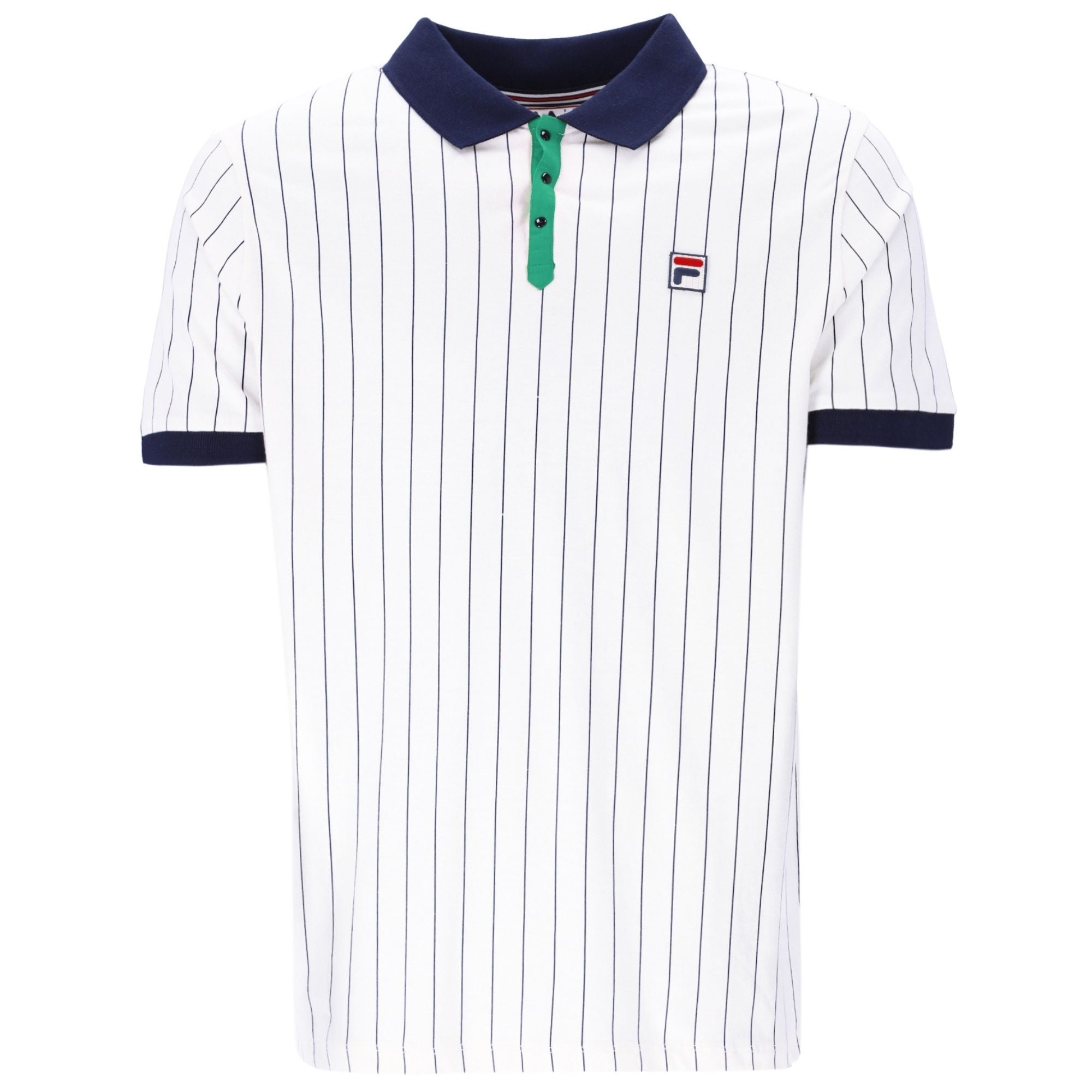 Fila Vintage BB1 Polo Shirt - White/Green