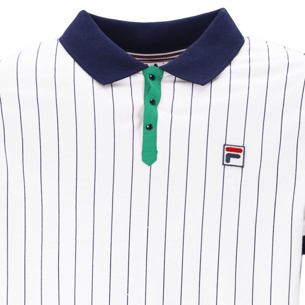 Fila Vintage BB1 Polo Shirt - White/Green