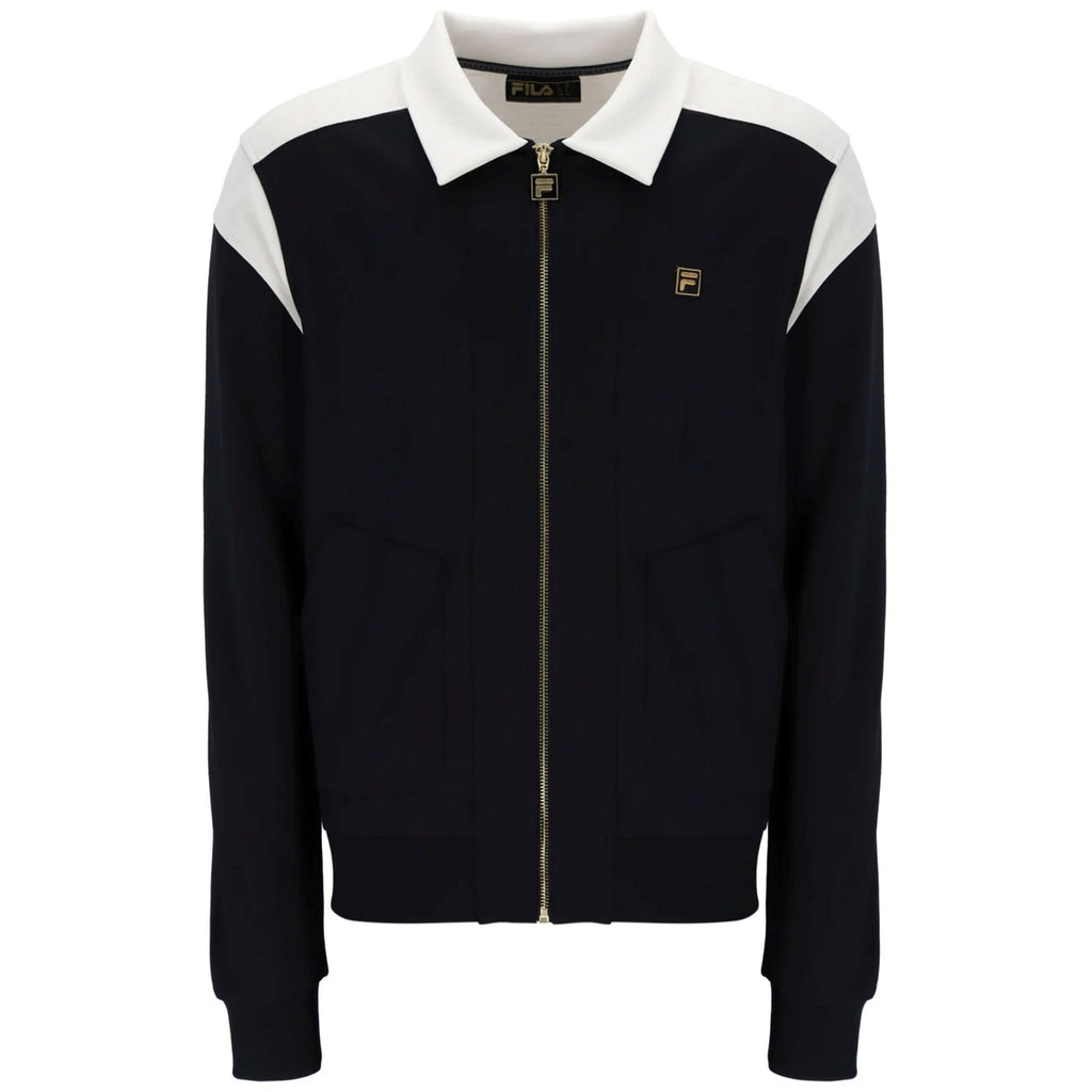 Fila Vintage Morton Track Top - Black/Tofu