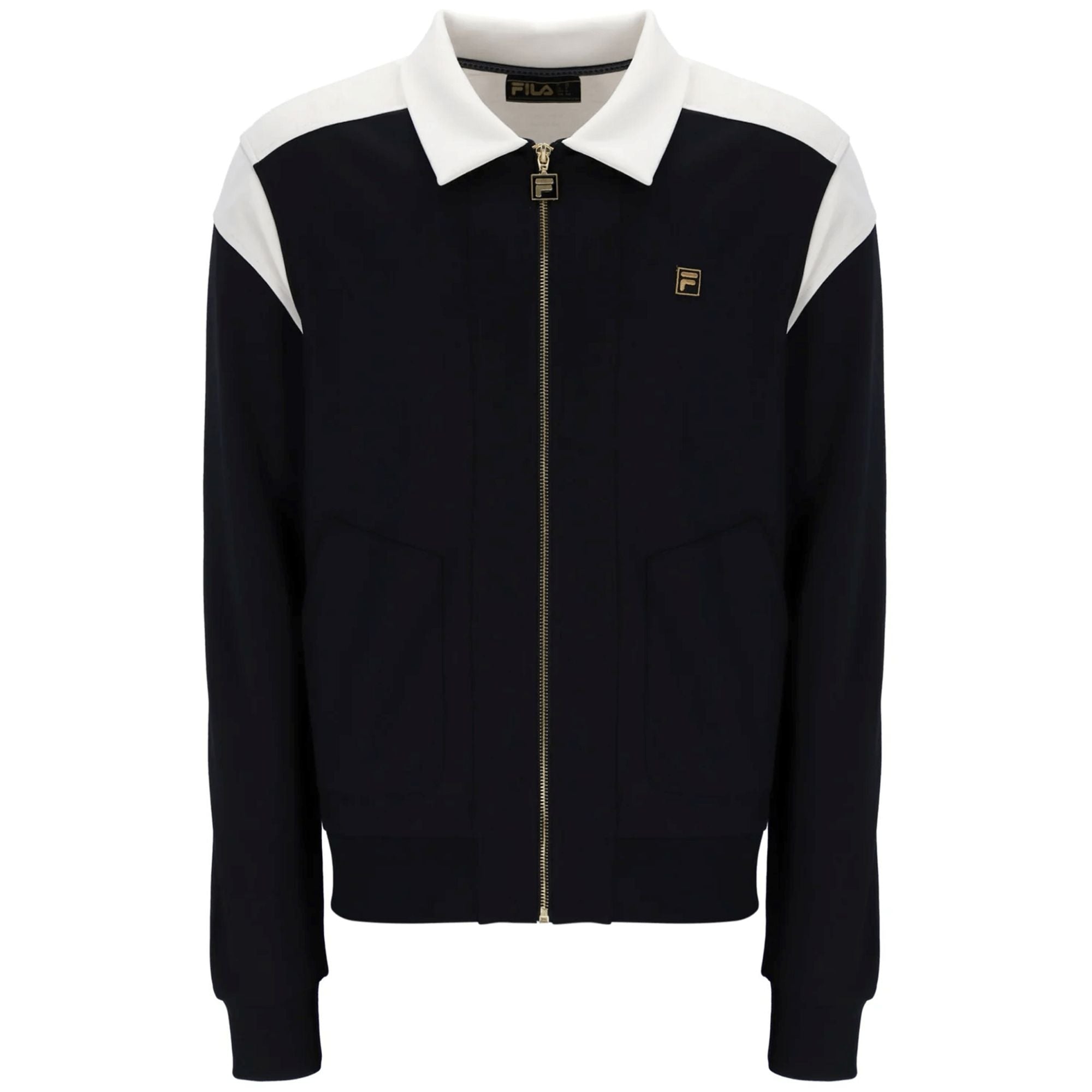 Fila Vintage Morton Track Top - Black/Tofu