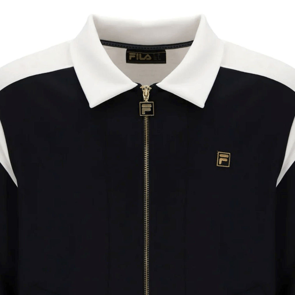Fila Vintage Morton Track Top - Black/Tofu