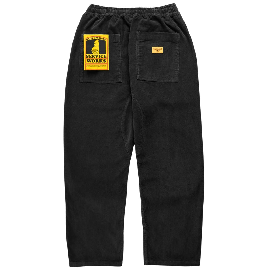 Corduroy Chef Pants - Black
