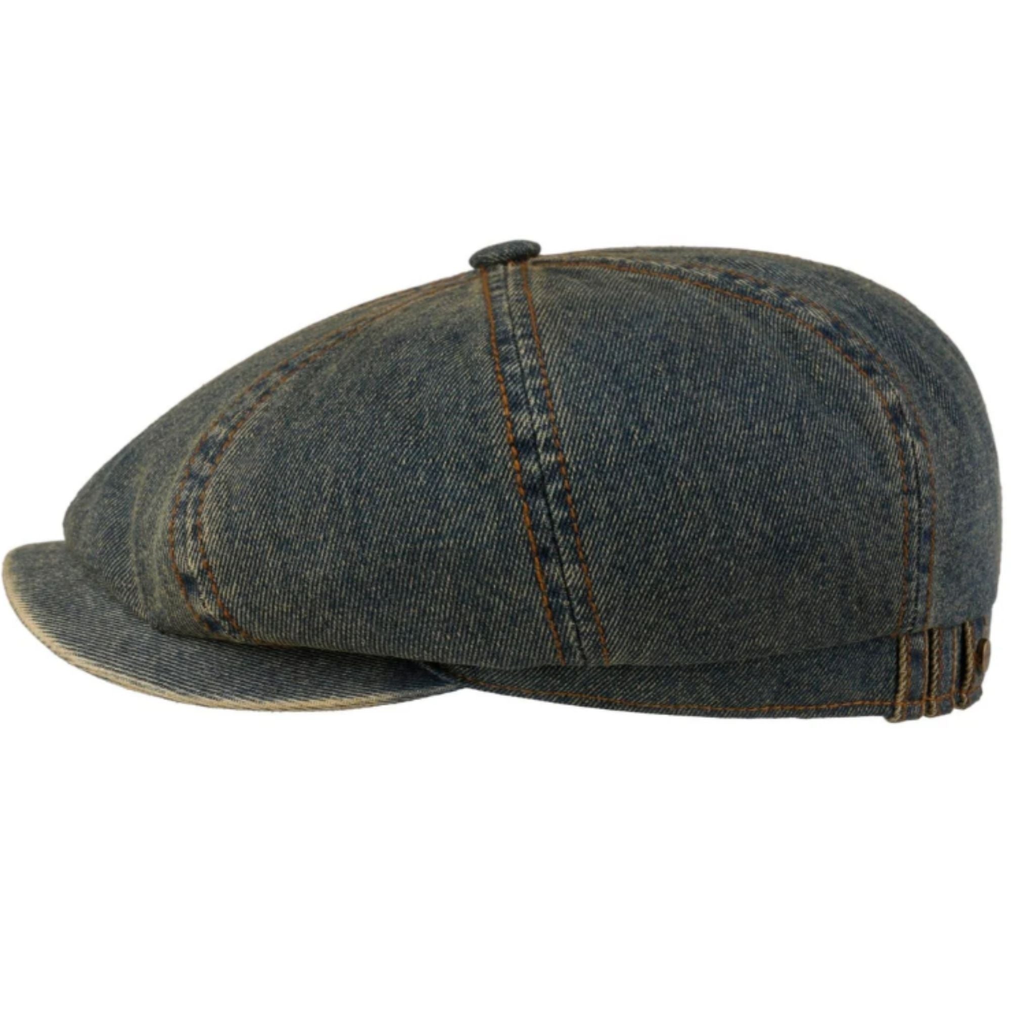 Hatteras Washed Denim Bakerboy Cap - Denim