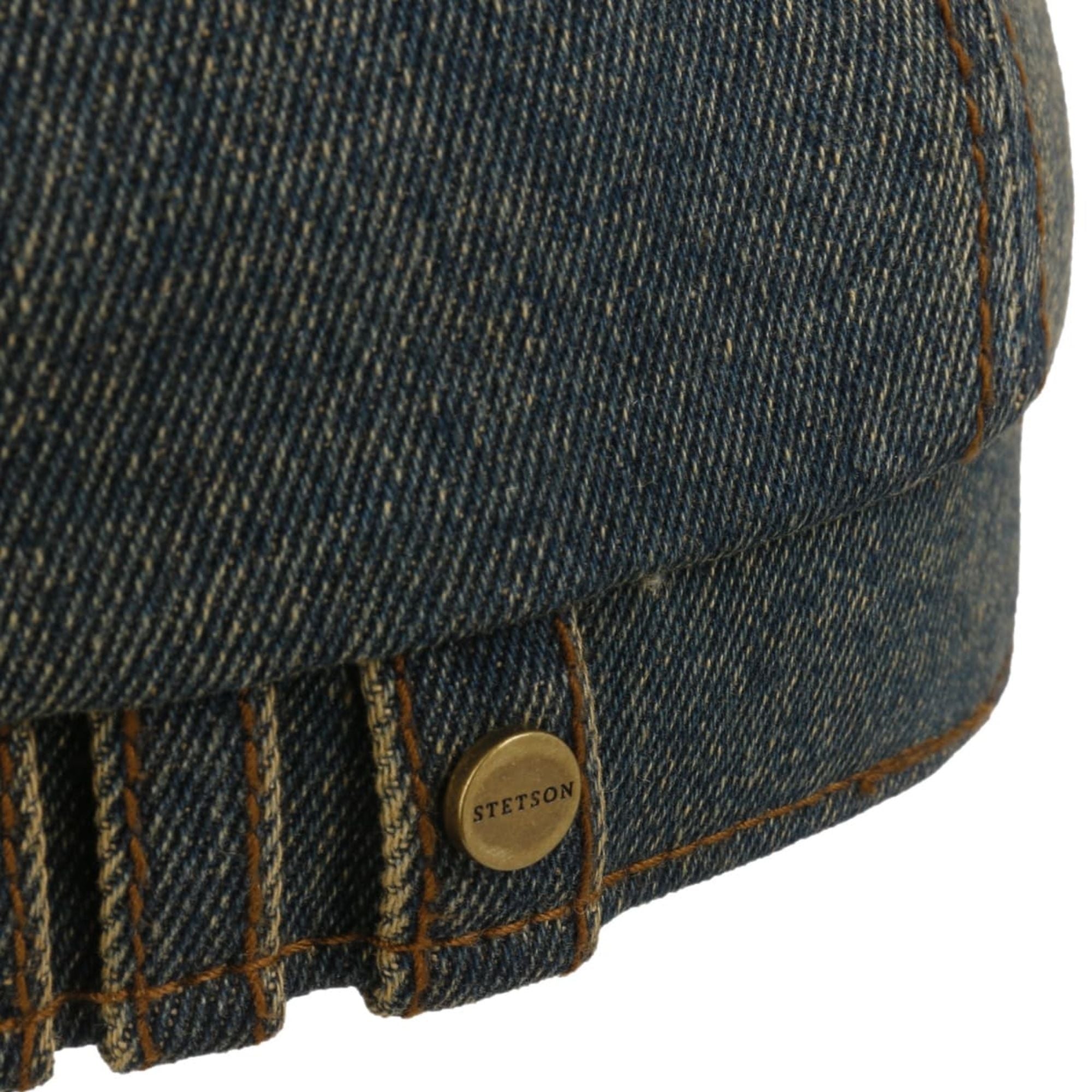 Hatteras Washed Denim Bakerboy Cap - Denim
