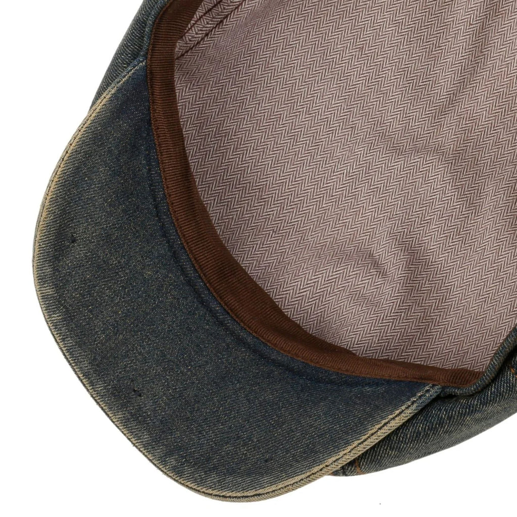 Hatteras Washed Denim Bakerboy Cap - Denim