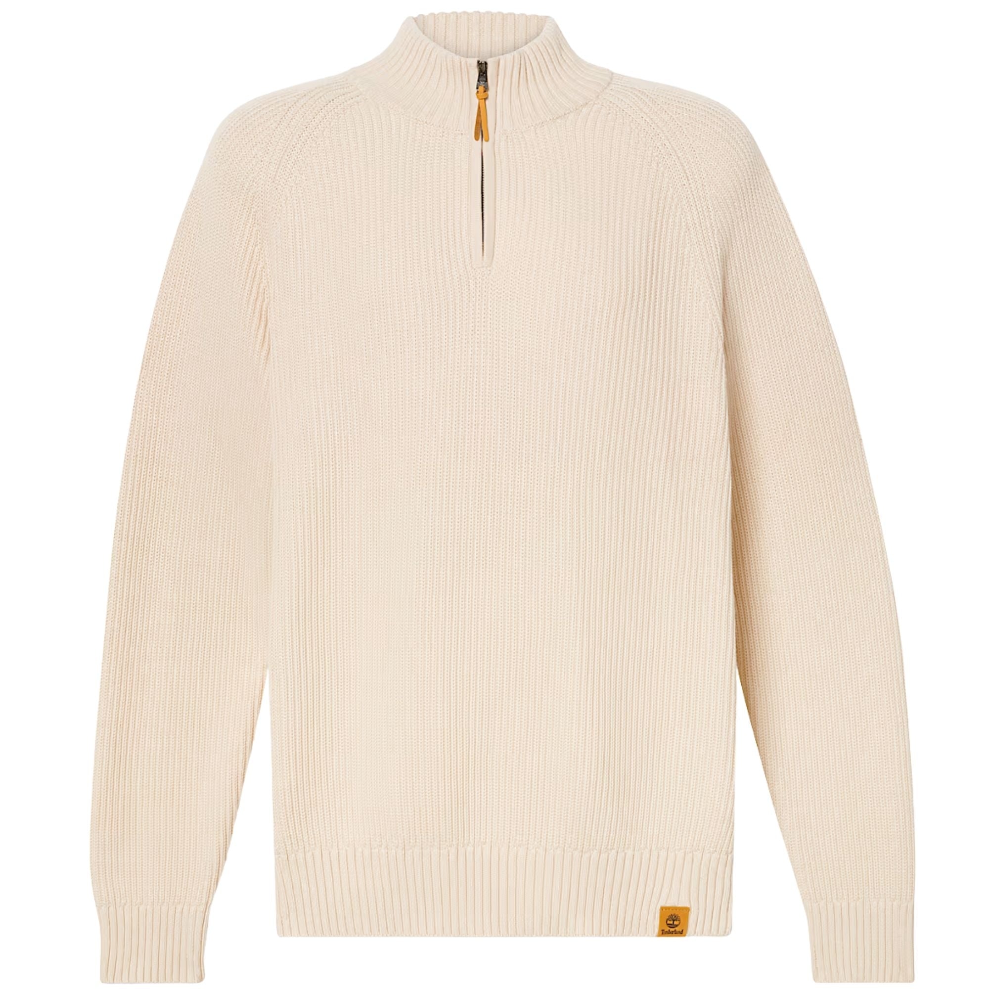 Timberland Williams River Textured Quarter-Zip Jumper for Men - Beige