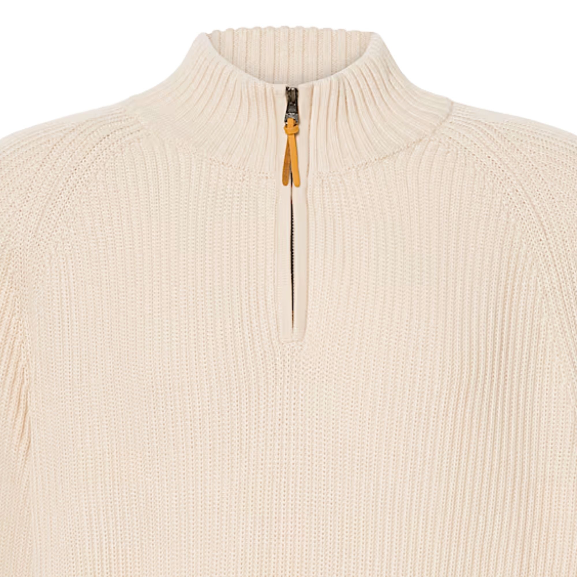 Timberland Williams River Textured Quarter-Zip Jumper for Men - Beige