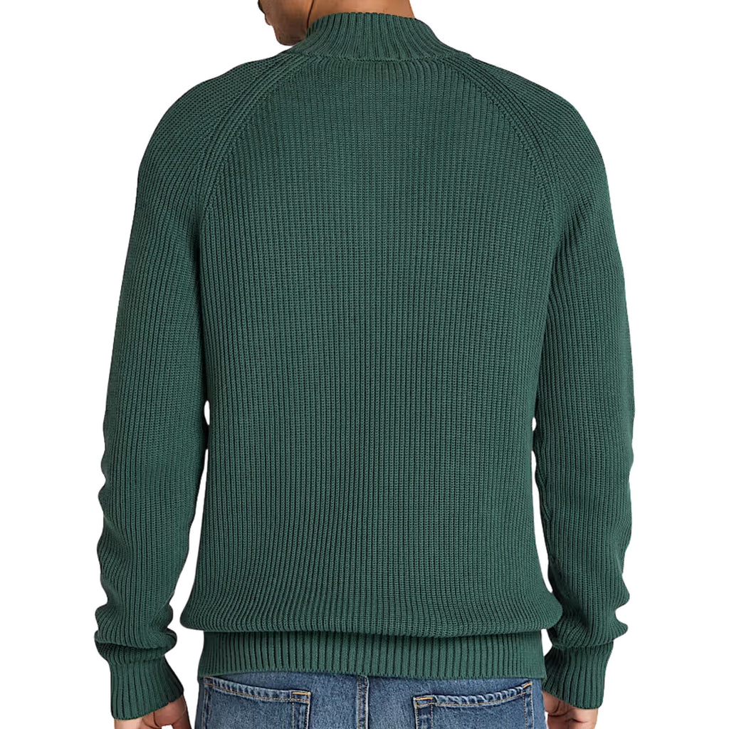 Timberland Williams River Textured Quarter-Zip Jumper for Men - Dark Green