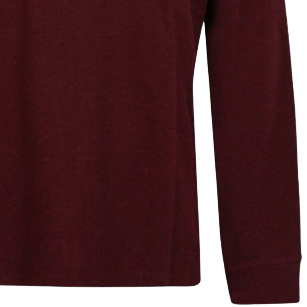 Long Sleeve Polo Shirt - Dark Red