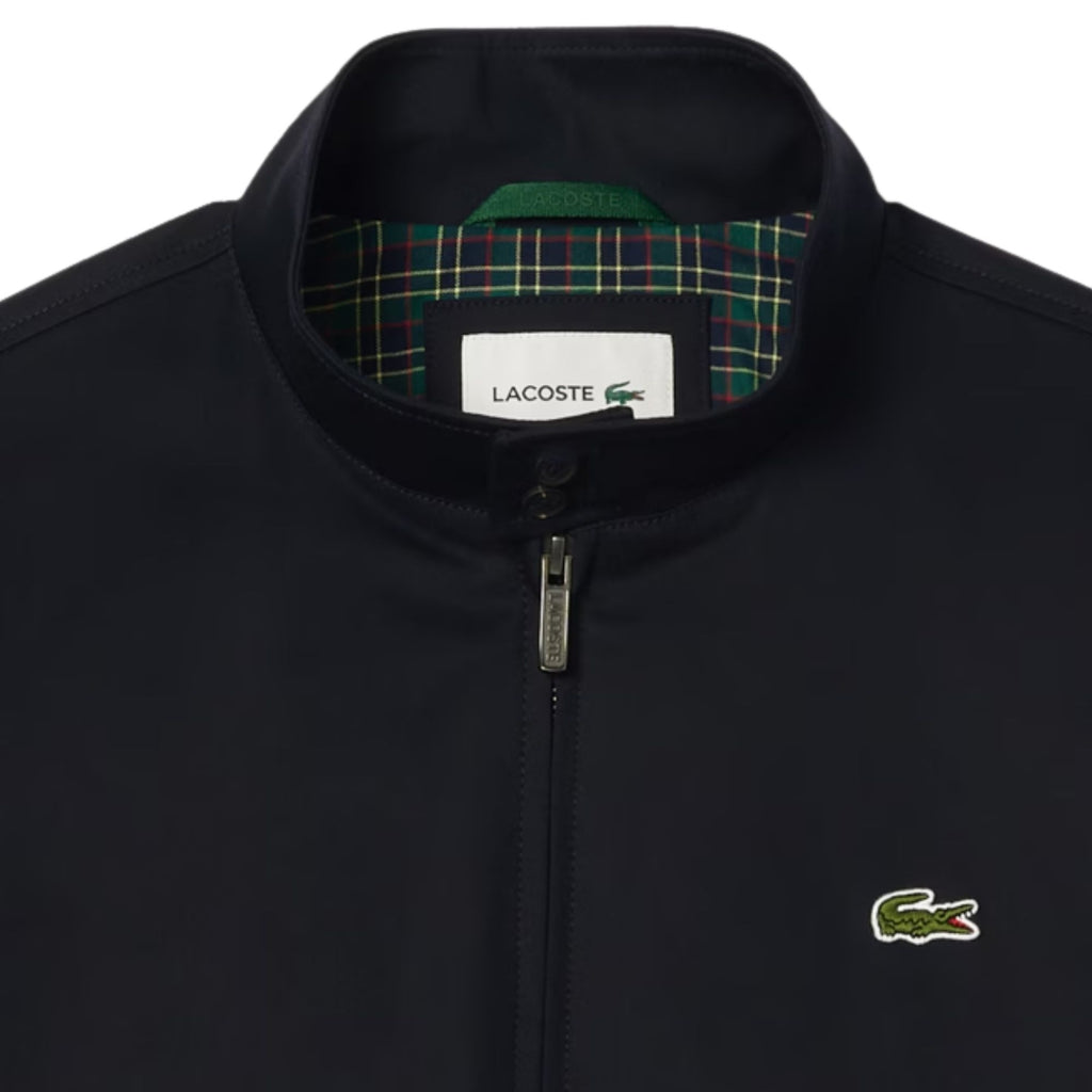 Lacoste Water-Repellent Twill Harrington Jacket - Navy