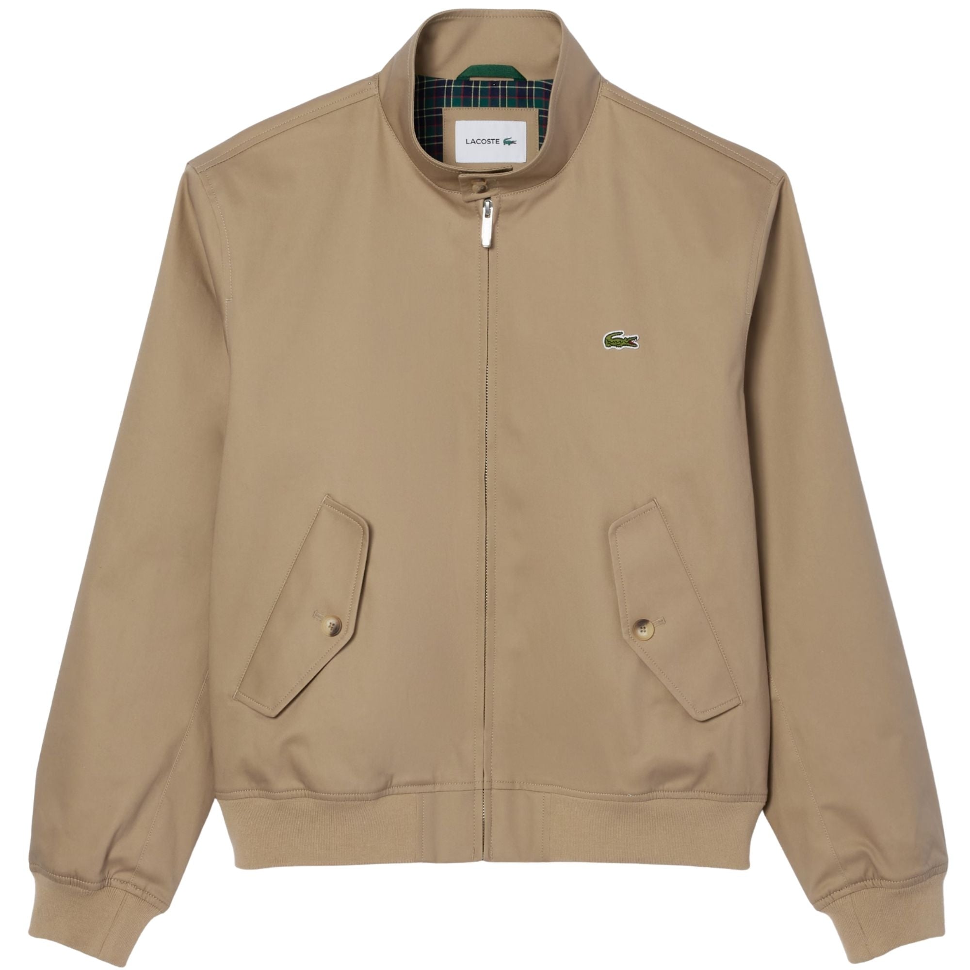 Lacoste Water-Repellent Twill Harrington Jacket - Beige