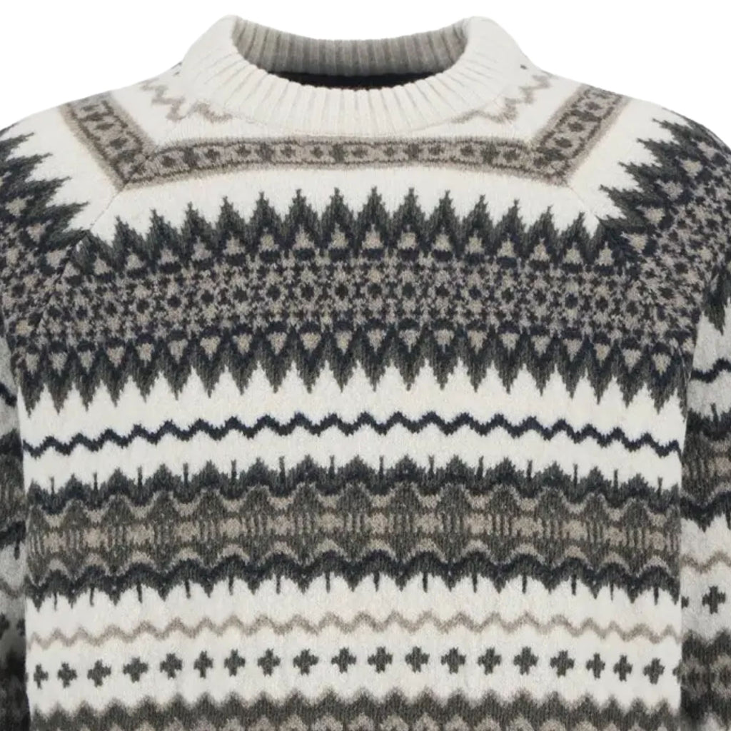 Barbour Hase Fair Isle Crew Neck Jumper - Whisper