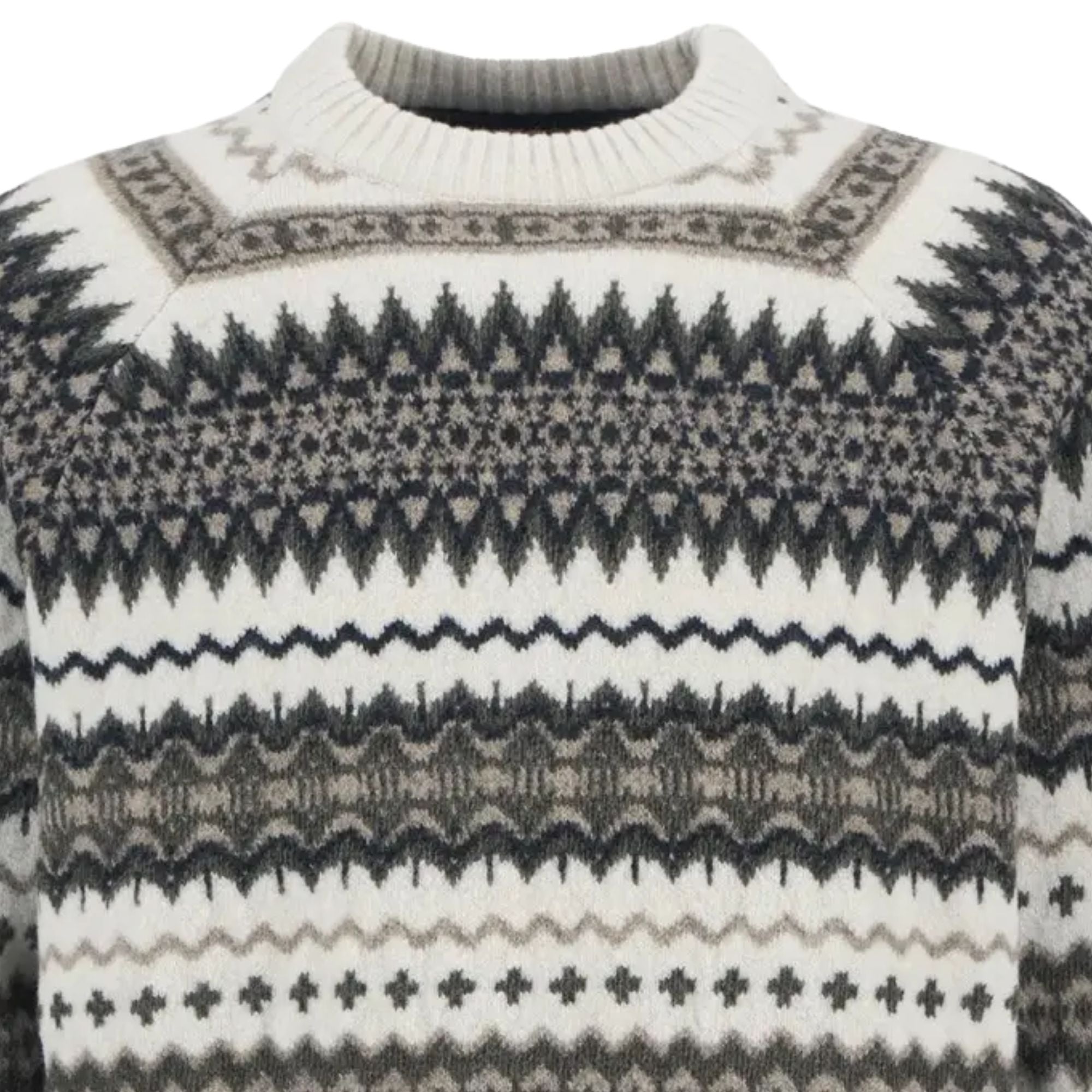 Barbour Hase Fair Isle Crew Neck Jumper - Whisper