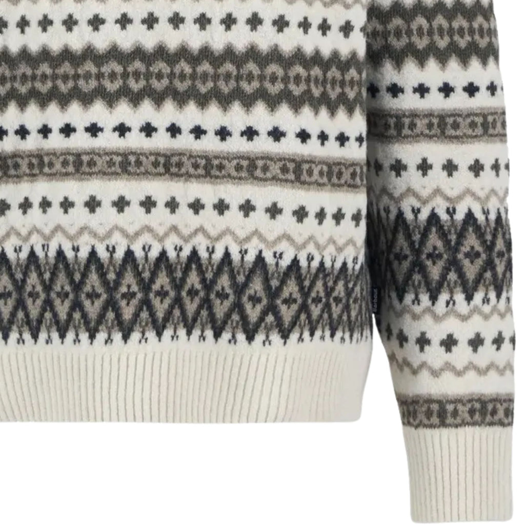 Barbour Hase Fair Isle Crew Neck Jumper - Whisper