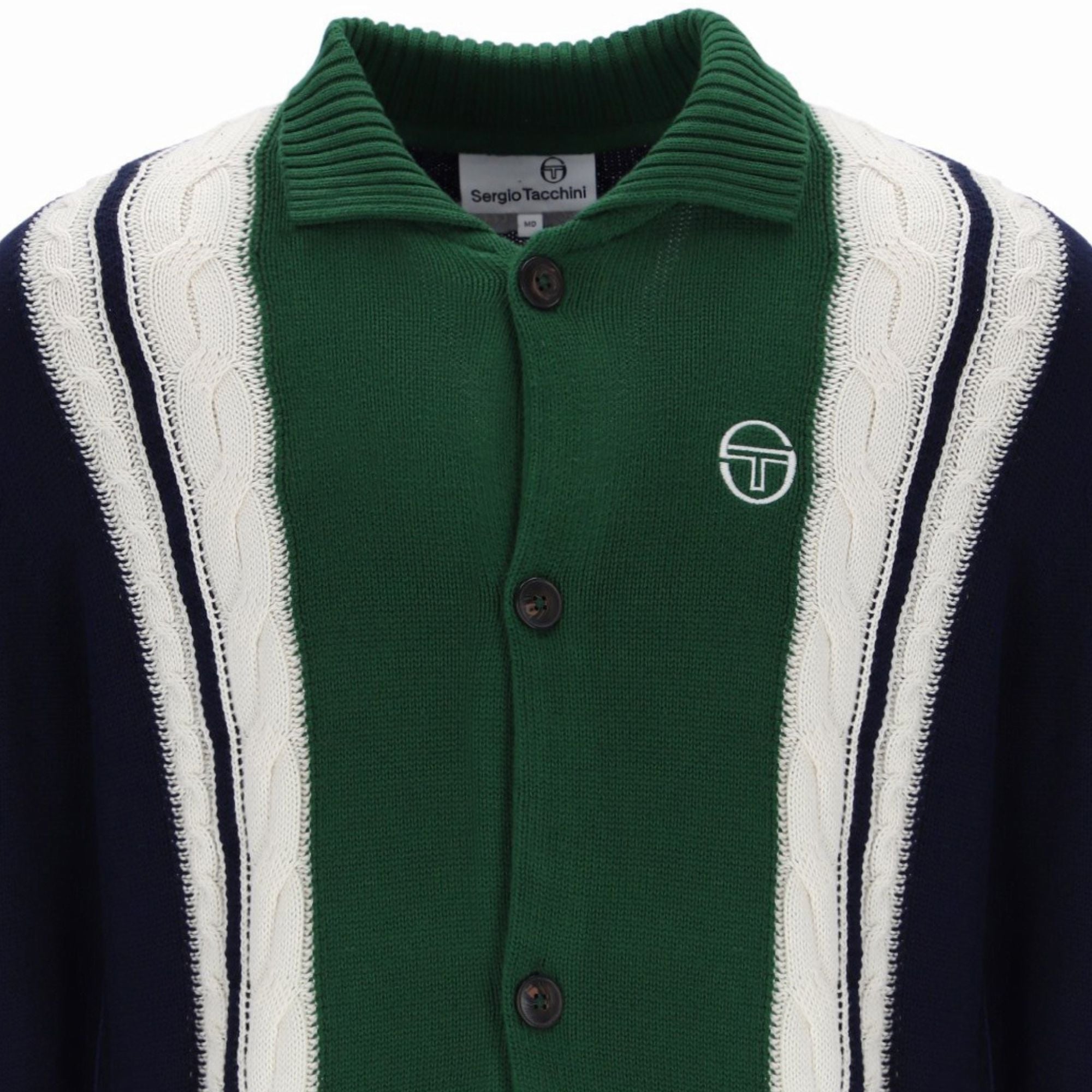 Sergio Tacchini Bruni Knit Cardigan - Blue/Eden – Stuarts London