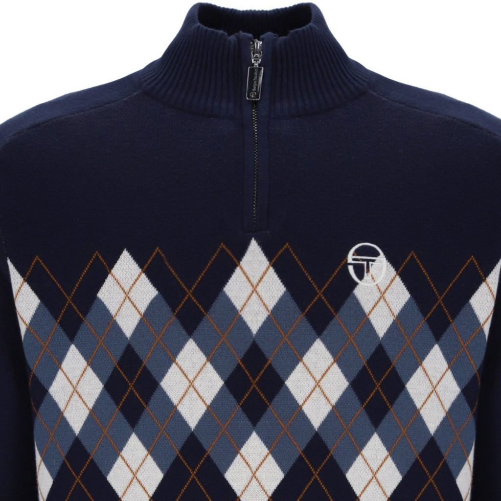 Sangro 1/4 Zip Knitted Jumper - Maritime Blue
