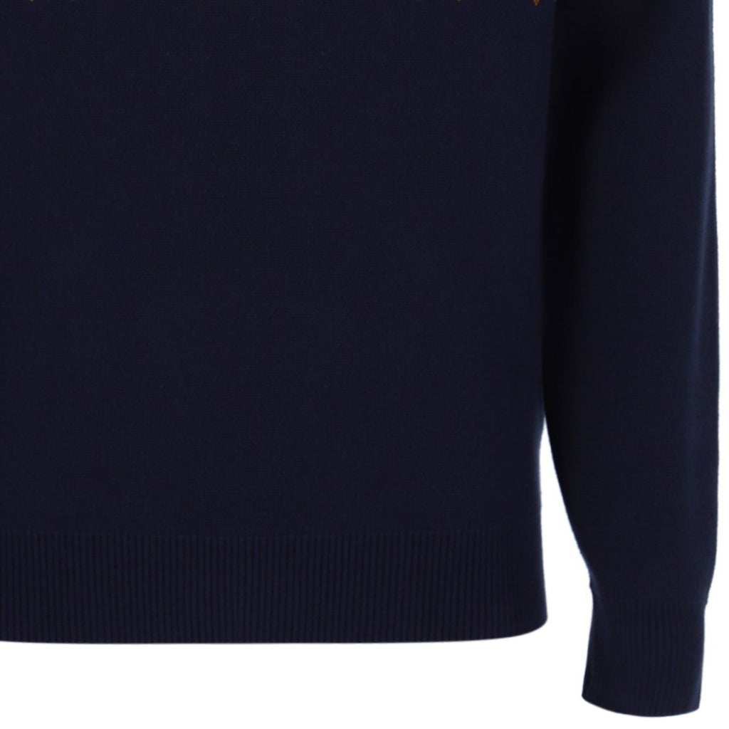 Sangro 1/4 Zip Knitted Jumper - Maritime Blue