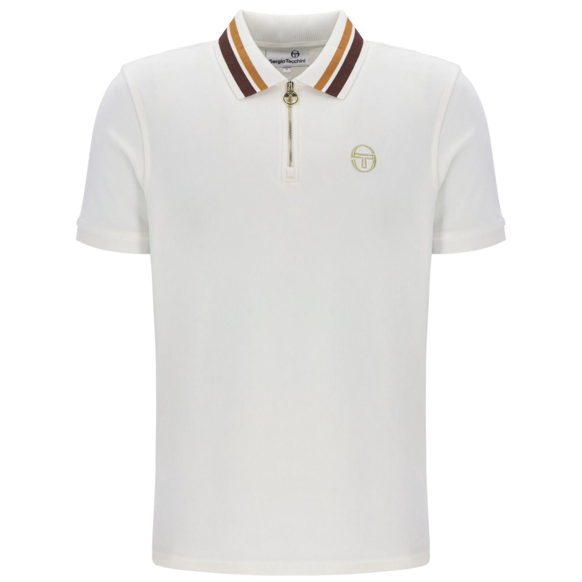 Sergio Tacchini Mahony Velour 1/4 Zip Polo - Gardenia
