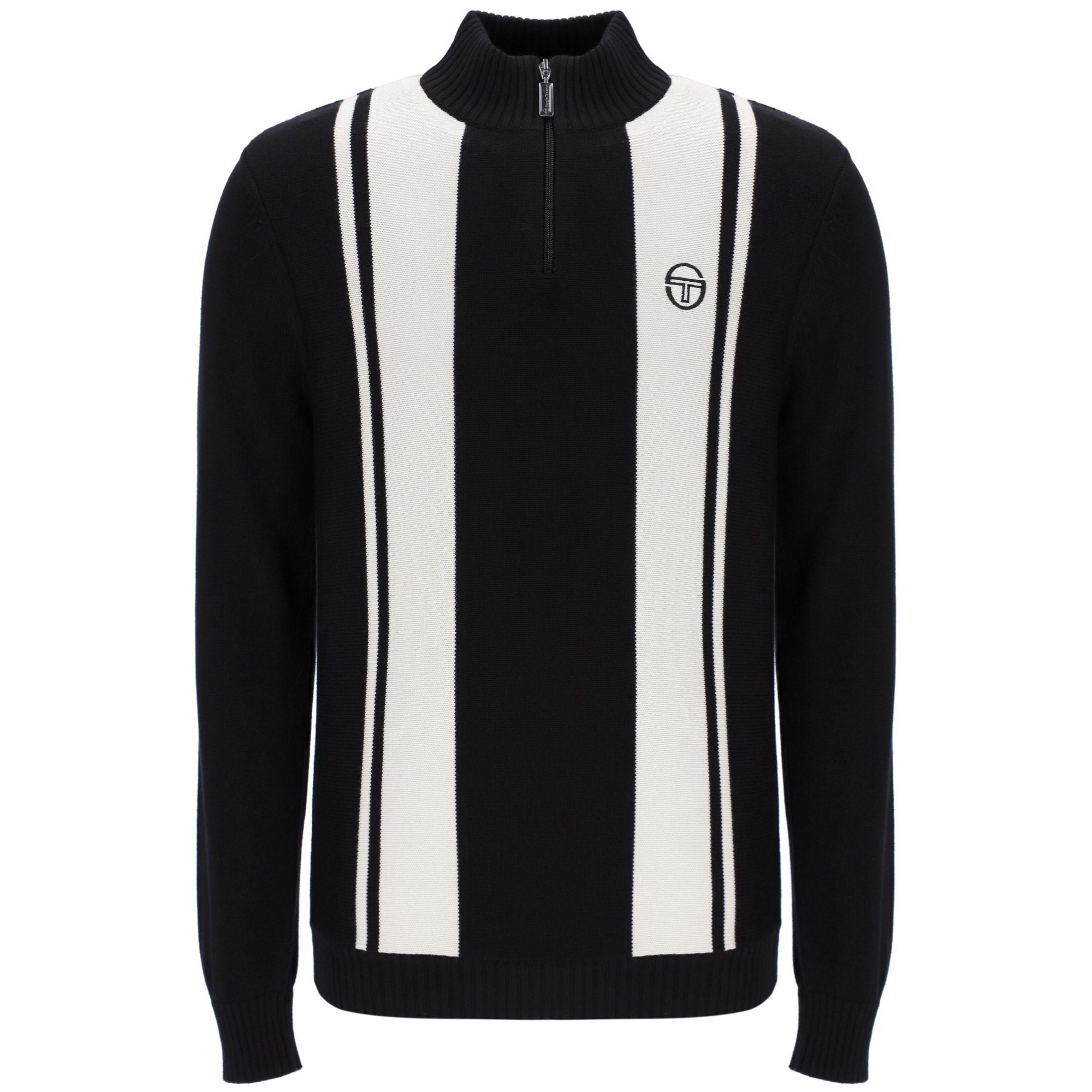 Sergio Tacchini Youngline 1/4 Zip Knitted Jumper - Black